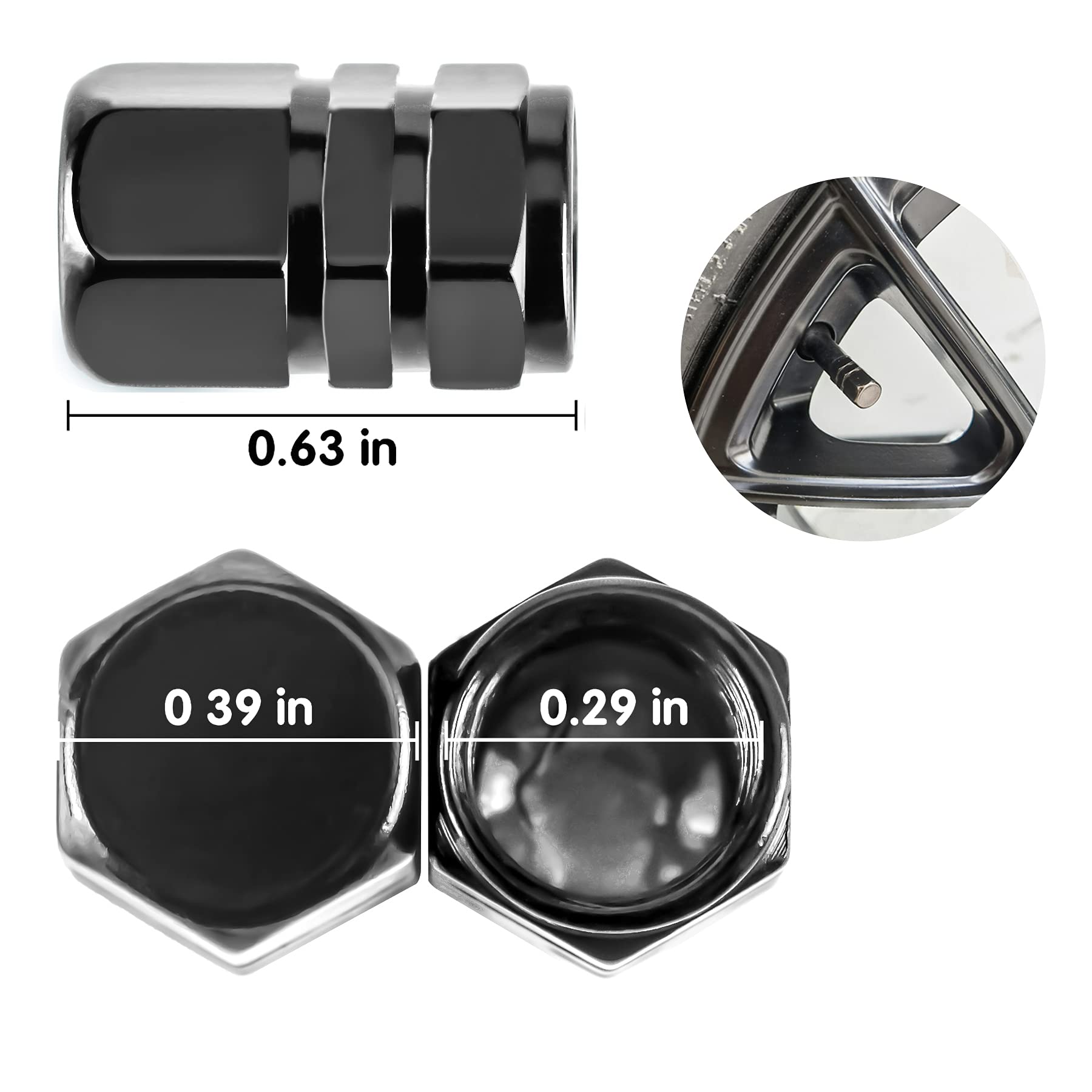 Justtop Car Tire Valve Stem Caps, 12Pcs Air Caps Cover, Universal For Cars, Suvs, Bike, Trucks And Motorcycles-Grey