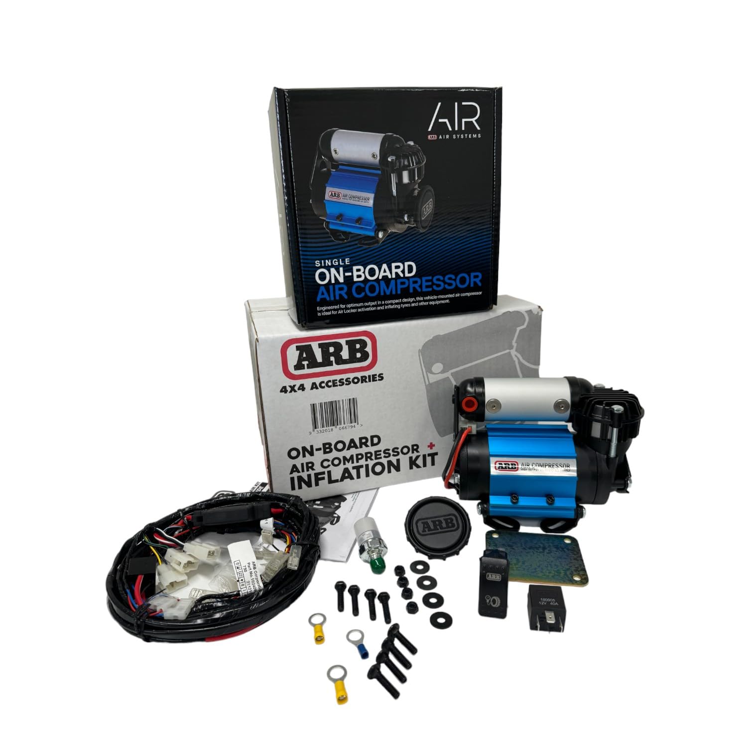 Arb Inflation Kit Air Compressor And Orange Air Hose Pump Up Kit With Quick Fitting Bundle On Board System, Ckma12 And 171302 Pa