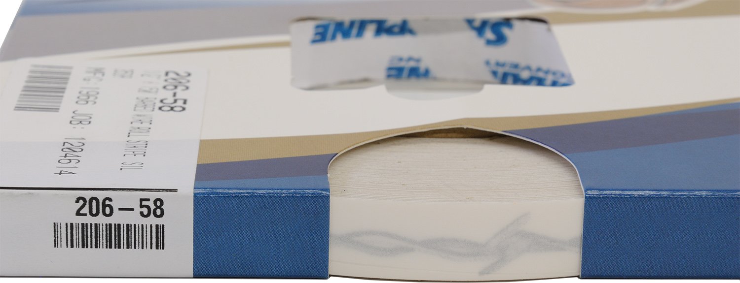 Sharpline 206 Barbed Wire Accent Stripe - 1/2'' X 150' - 058 - Silver Metallic On Clear