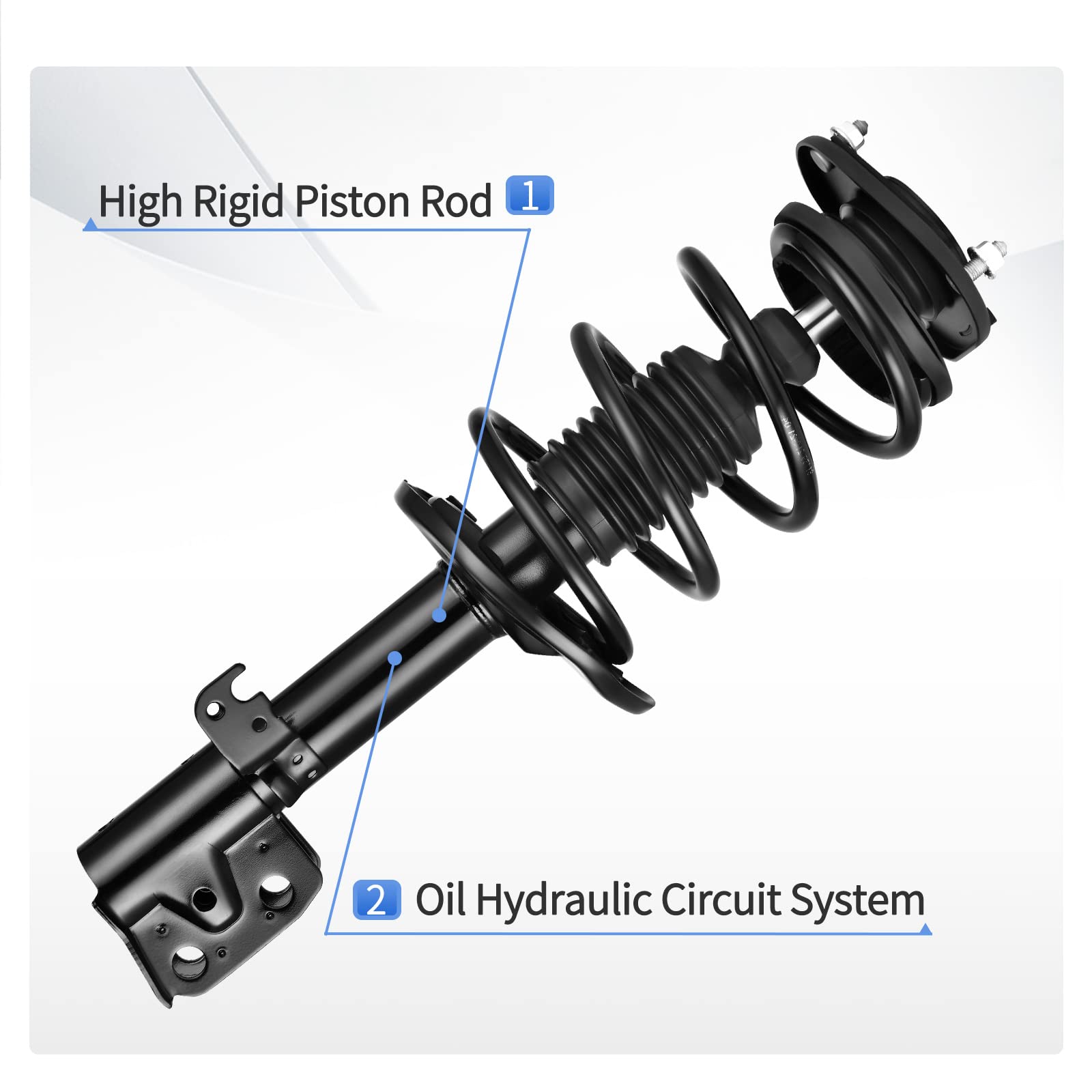 Yitamotor Front Complete Strut Quick Struts Compatible With 2014-2019 Corolla 1.8L Fwd