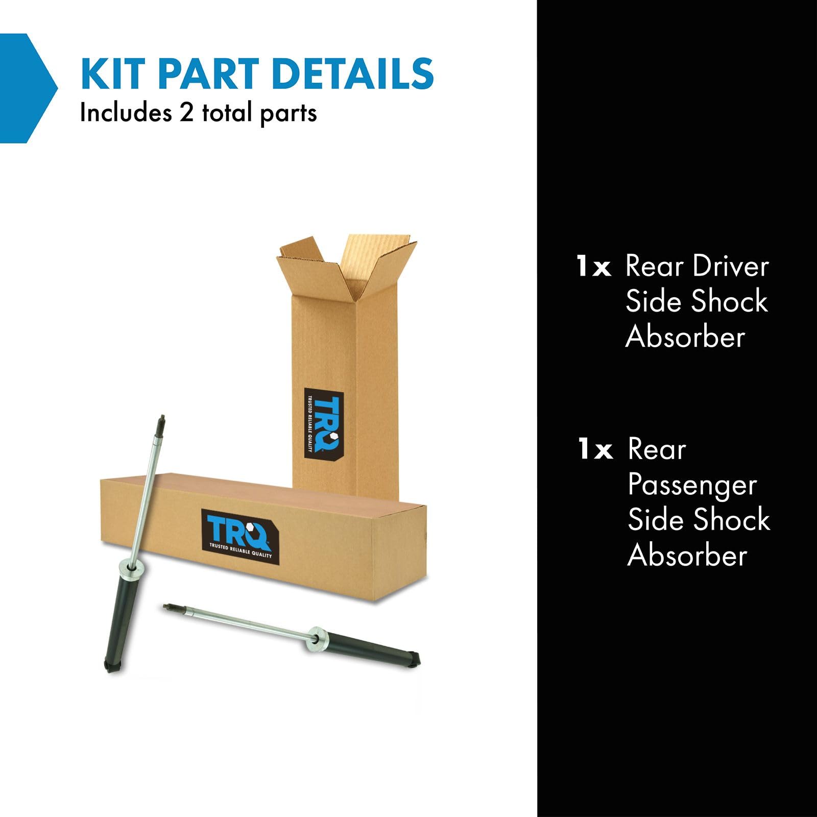 Trq Rear Shock Absorber Set Compatible With 2011-2015 Chevrolet Cruze 2016 Cruze Limited Volt