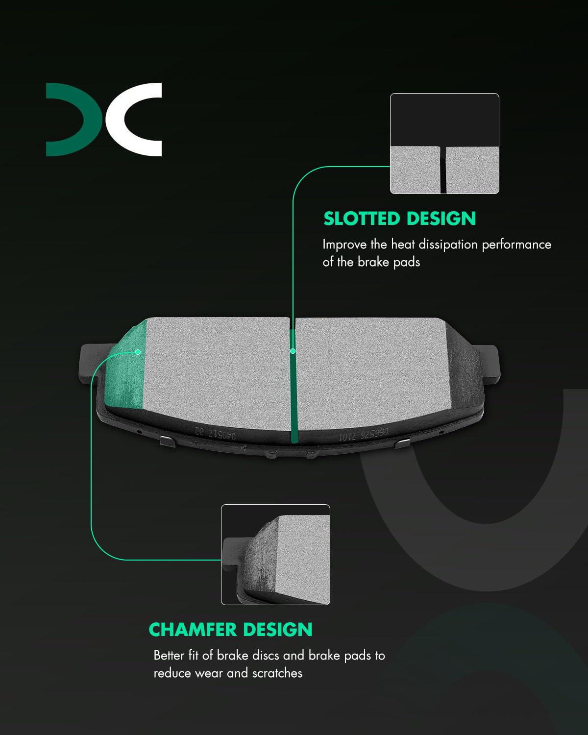 Scitoo D1286 D1041 Front Ceramic Rear Semi-Metal Brake Pad Sets Fit For Nissan Armada 2006-2012