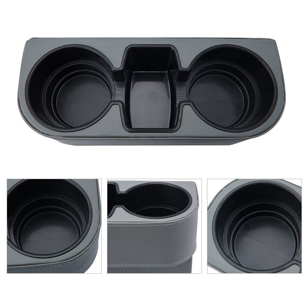 Atmomo Gray Multifunctional Car Cup Holder Car Seat Organizer Gap Filler Bottle Phone Storage Organizer