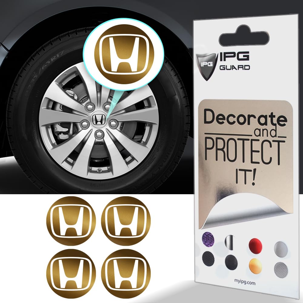 IPG Compatible with Civic Accord CRV VTEC Si Logo Center Cap Overlay Wheel Tire Decals Inner or Outer Stickers (Center Cap:2.25