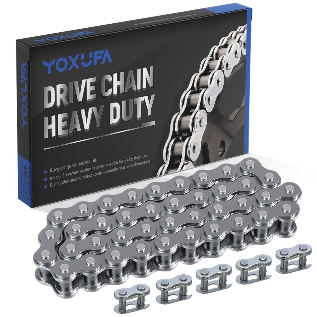 Yoxufa 420 Chain Replacement For Coleman Mini Bike Ct200U Bt200X Ct200U-Ex Baja Warrior Mb165 Mb200 Predator 212Cc 196Cc 200Cc 6