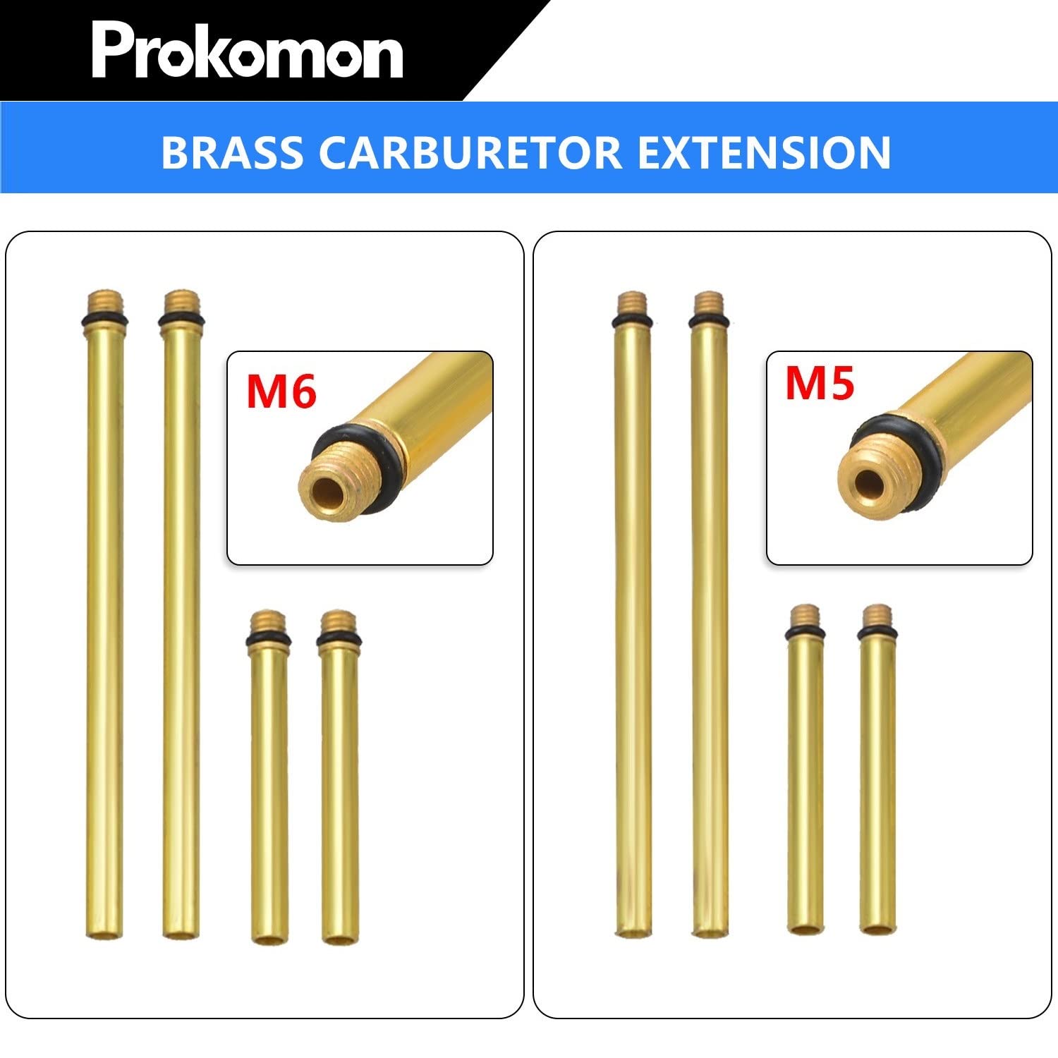Prokomon Motorcycle Carburetor Synchronizer Tool - 4 Gauge Vacuum Carb Sync for 2 or 4 Cylinder Engines