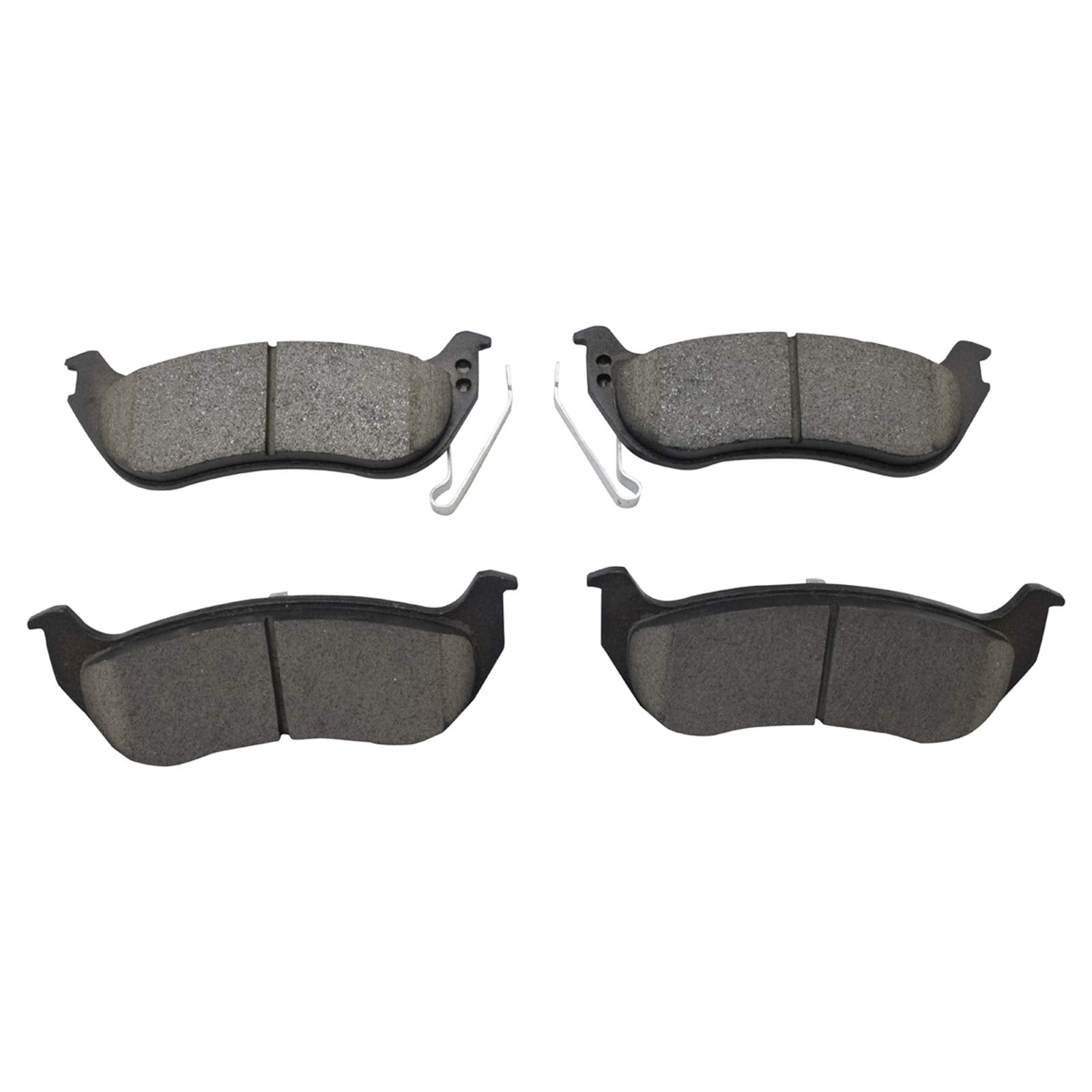 Trq Rear Brake Pad & Rotor Kit Premium G-Coated Ceramic Compatible With 2003-2007 Jeep Liberty