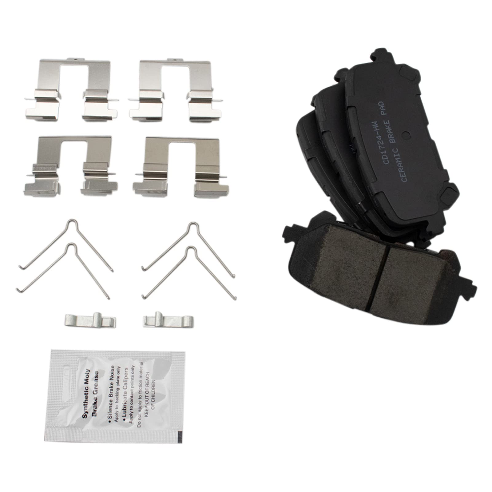 Trq Rear Brake Pad & Rotor Kit Brake Pads Brake Rotor Parking Brake Shoe Set Ceramic Compatible With 2019-2021 Honda Passport 20