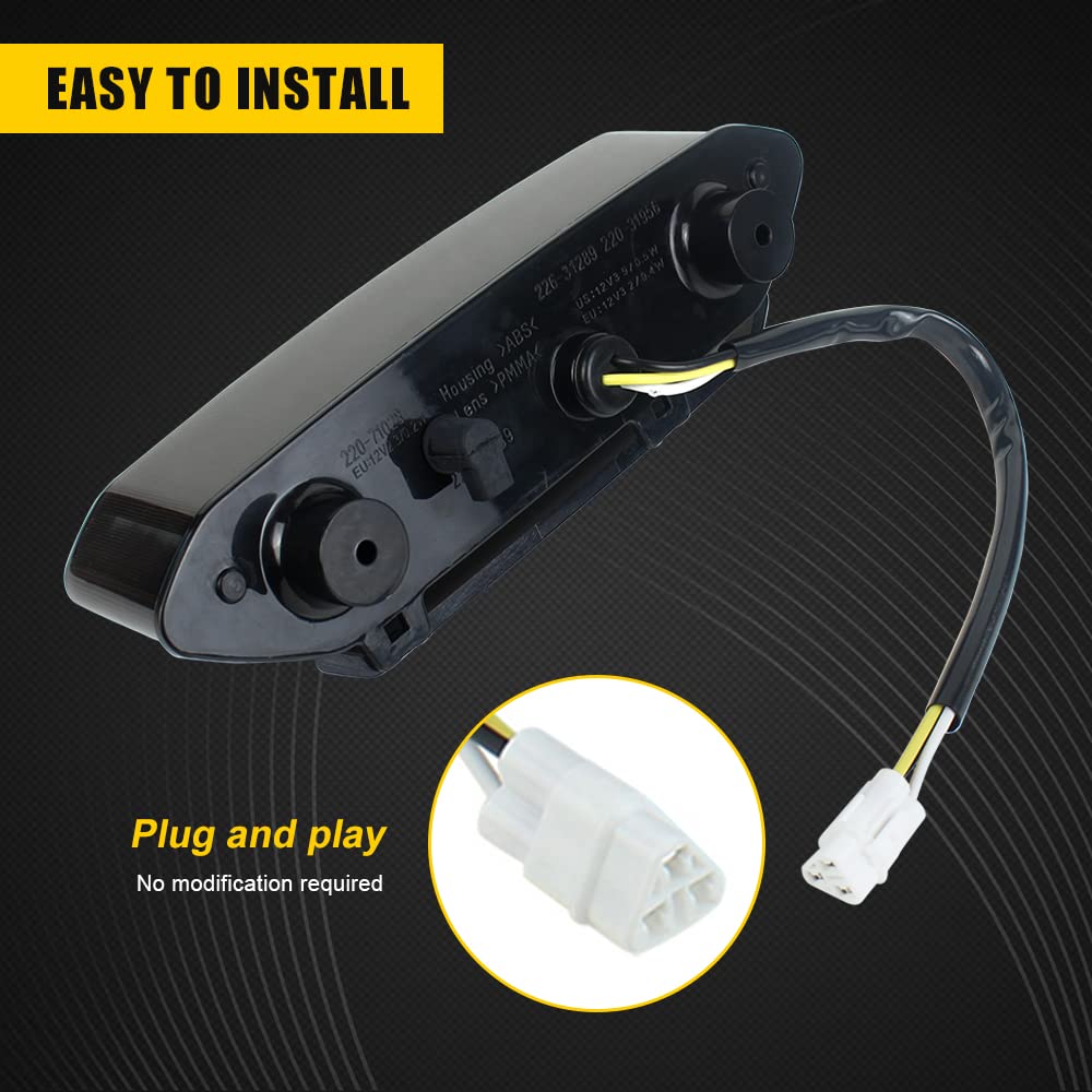 Akmties Yfz450 Led Tail Light Brake Rear Light For Atv 2006-2009 Yamaha Yfz 450(Smoked 1Pcs)