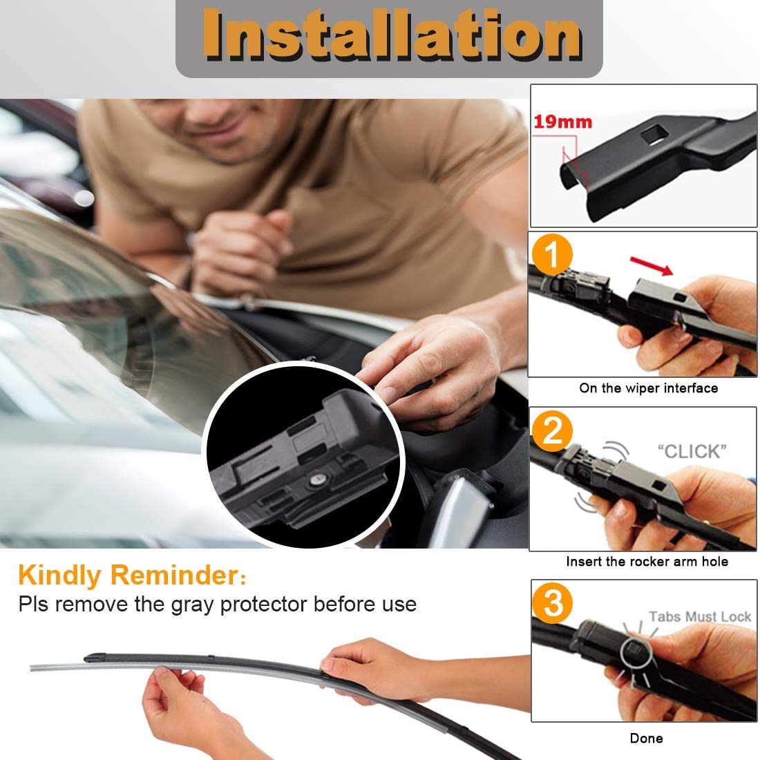 Oem Windshield Wiper Blade Set Replacement For Bmw 5 7 Series F01 F02 F04 F07 F10 M5 2010-2016 High Performance Original Equipme