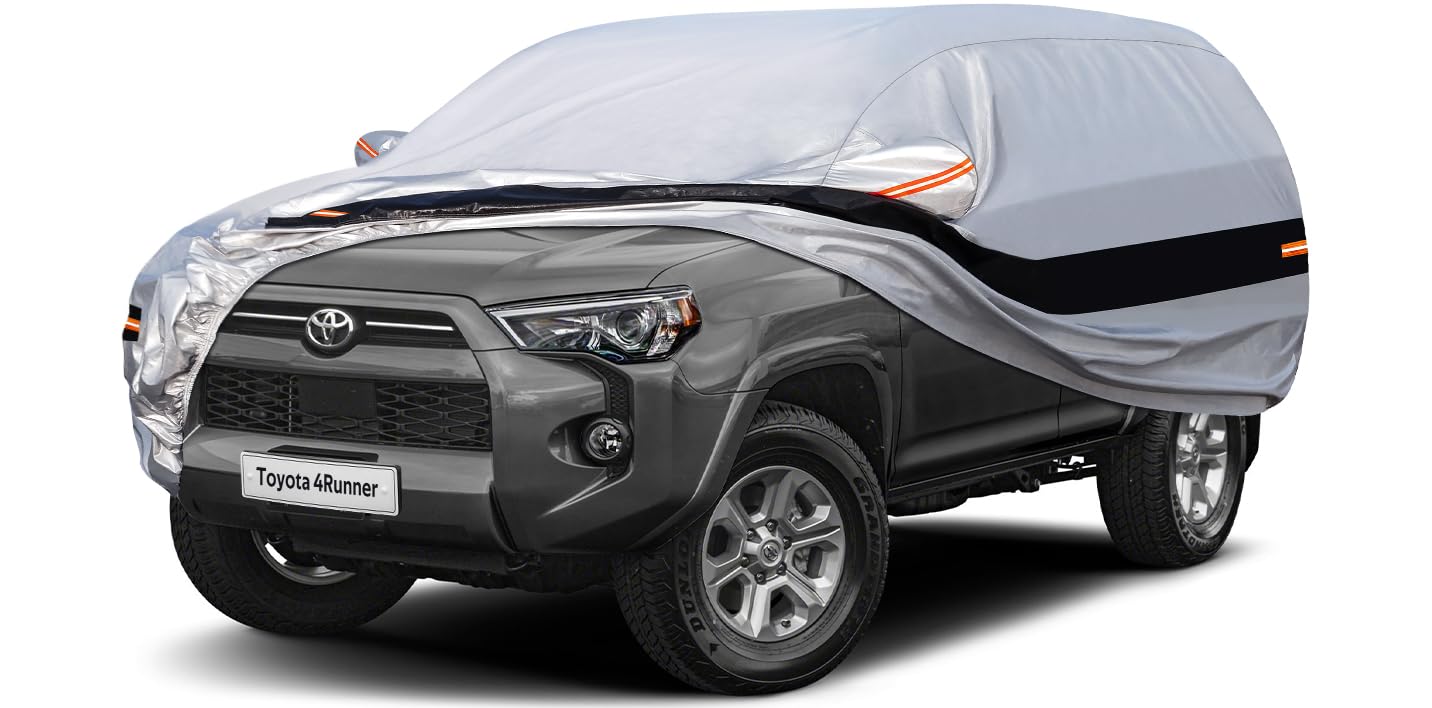 Holthly 10 Layers SUV Car Cover Custom Fit for Toyota 4Runner (2002-2024) Waterproof All Weather for Automobiles, Full Cover Rai