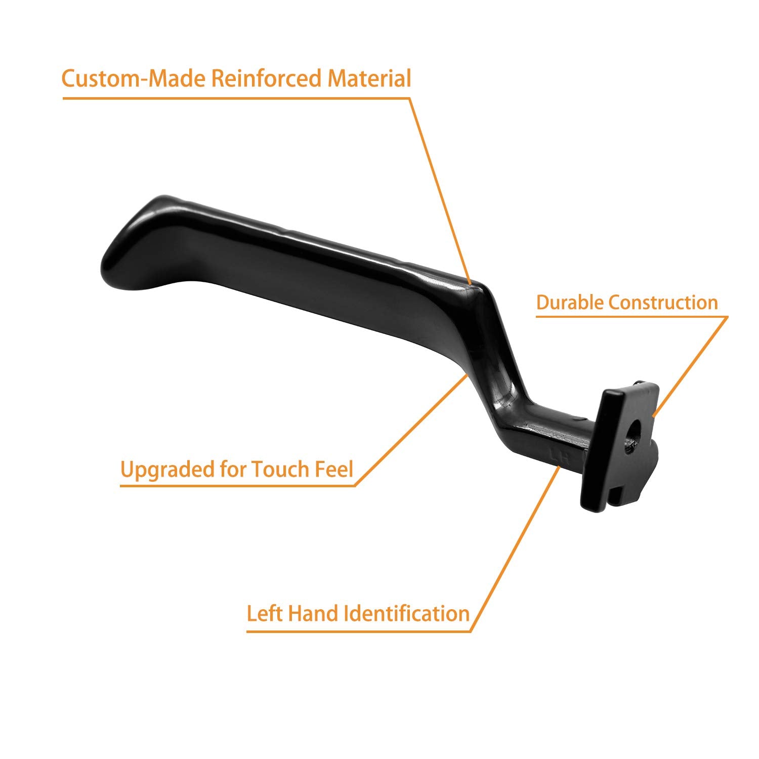 Gledewen Interior Door Handle All Metal Front Rear Left Driver Side | Replacement For 1987-1996 Ford Bronco F150 F250 F350 F53 F