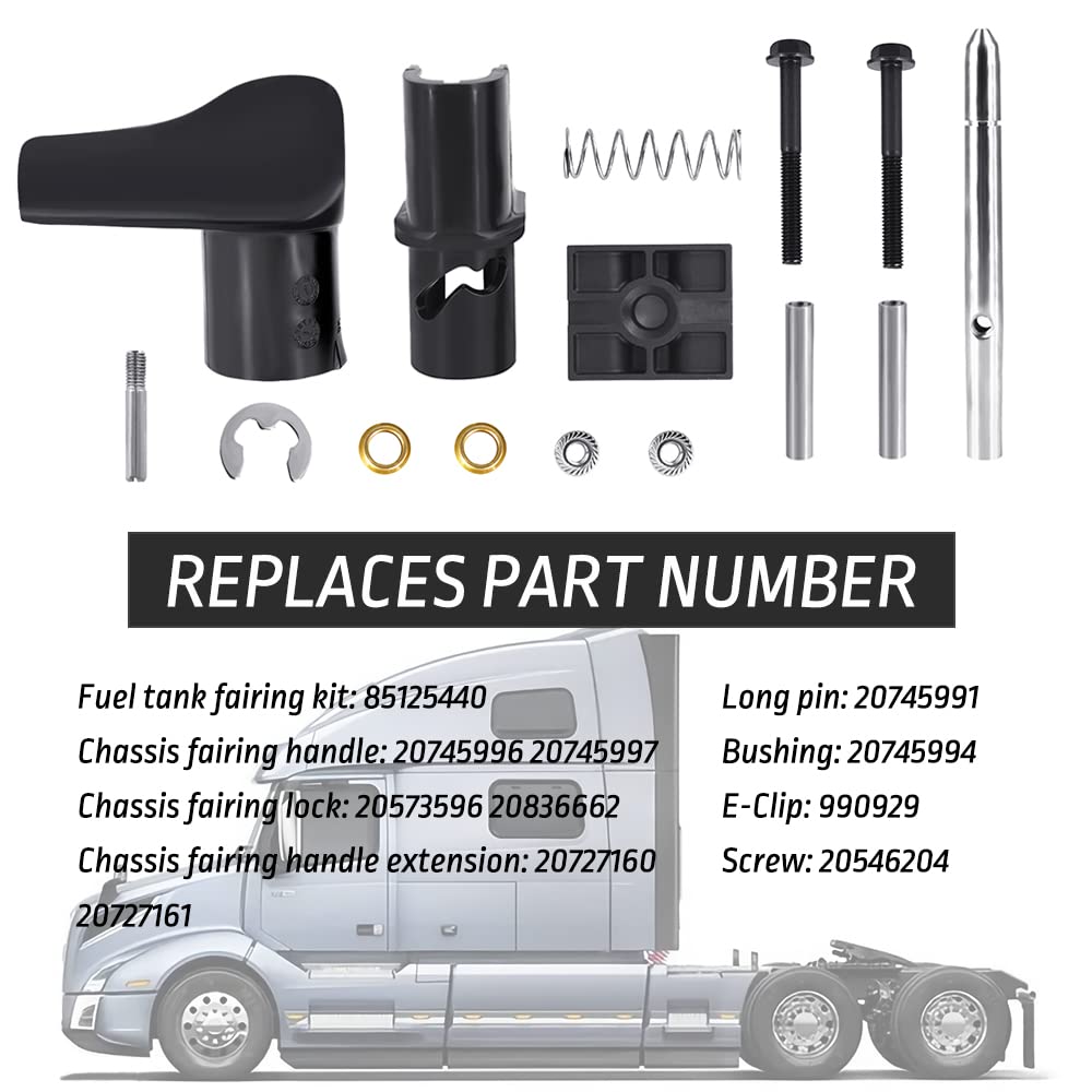 Chassis Fuel Tank Fairing Handle Kit Fits for 2004-2017 Volvo VN VNL 85125440 20745996 20745997 20727160 20727161 20745991 20745
