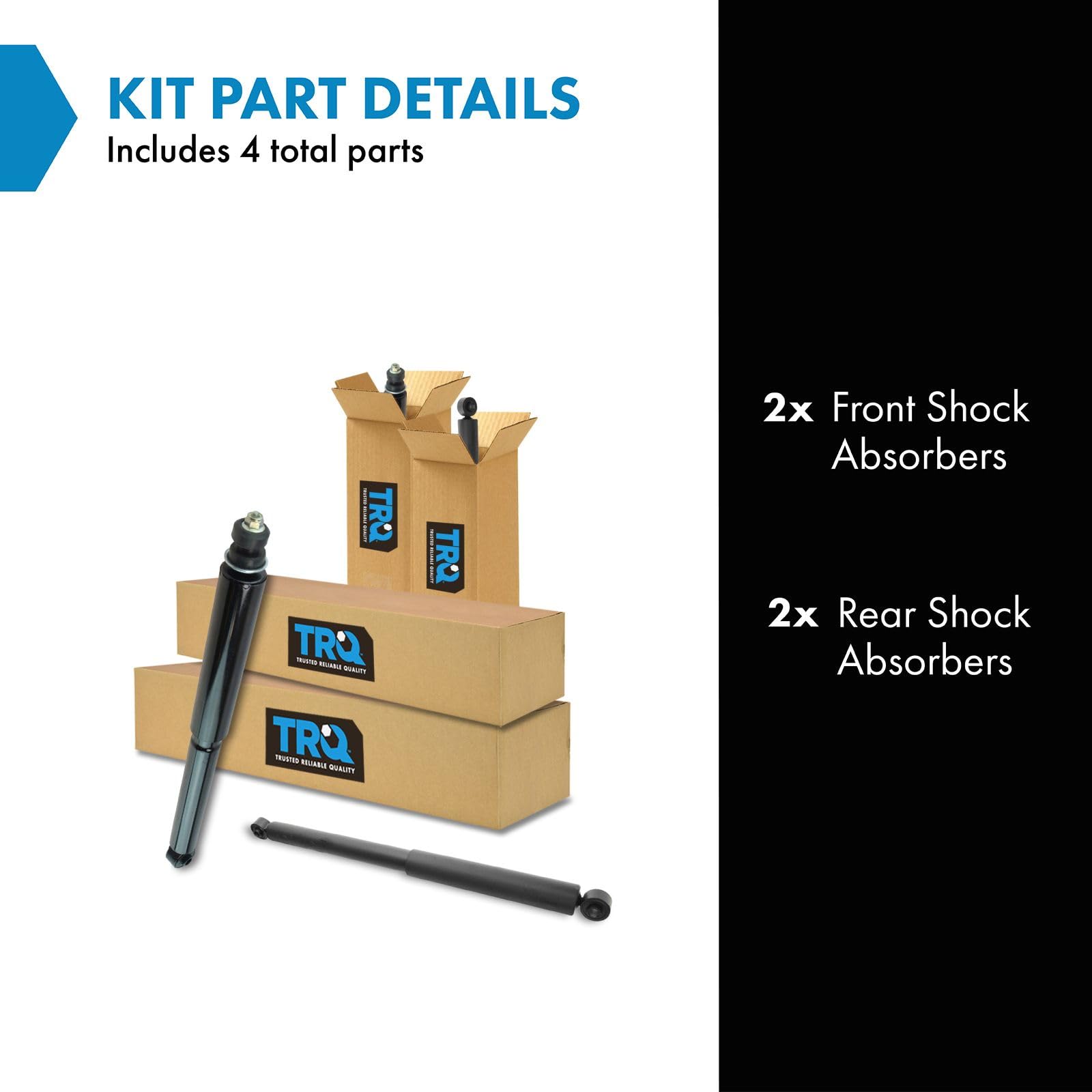 Trq Front And Rear Shock Absorber Set Compatible With 2003-2010 Dodge Ram 2500 Ram 3500 2011-2013 Ram 2500 2011-2012 3500