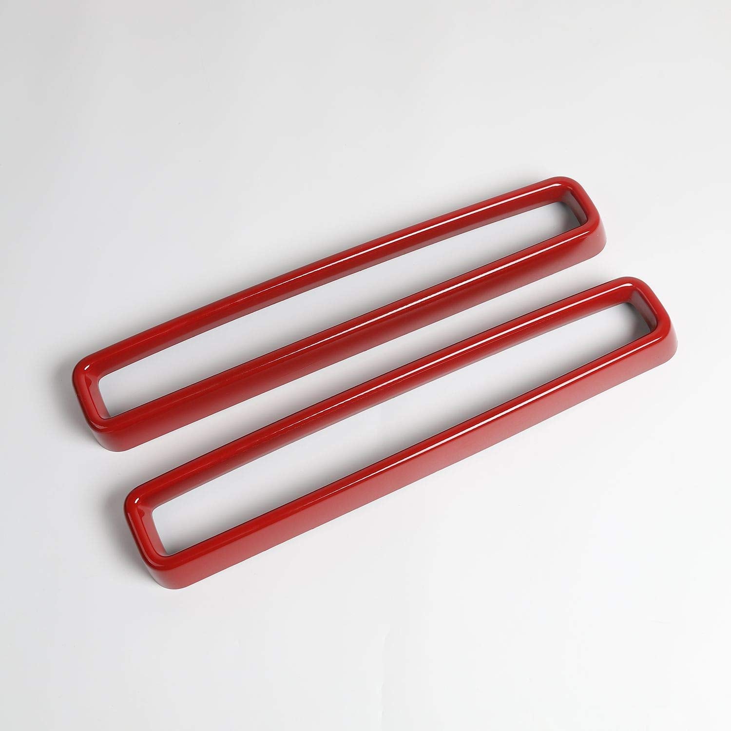 Voodonala For Challenger Front Grille Inserts For 2015-2022 Dodge Challenger Accessories, Abs Red 2Pcs