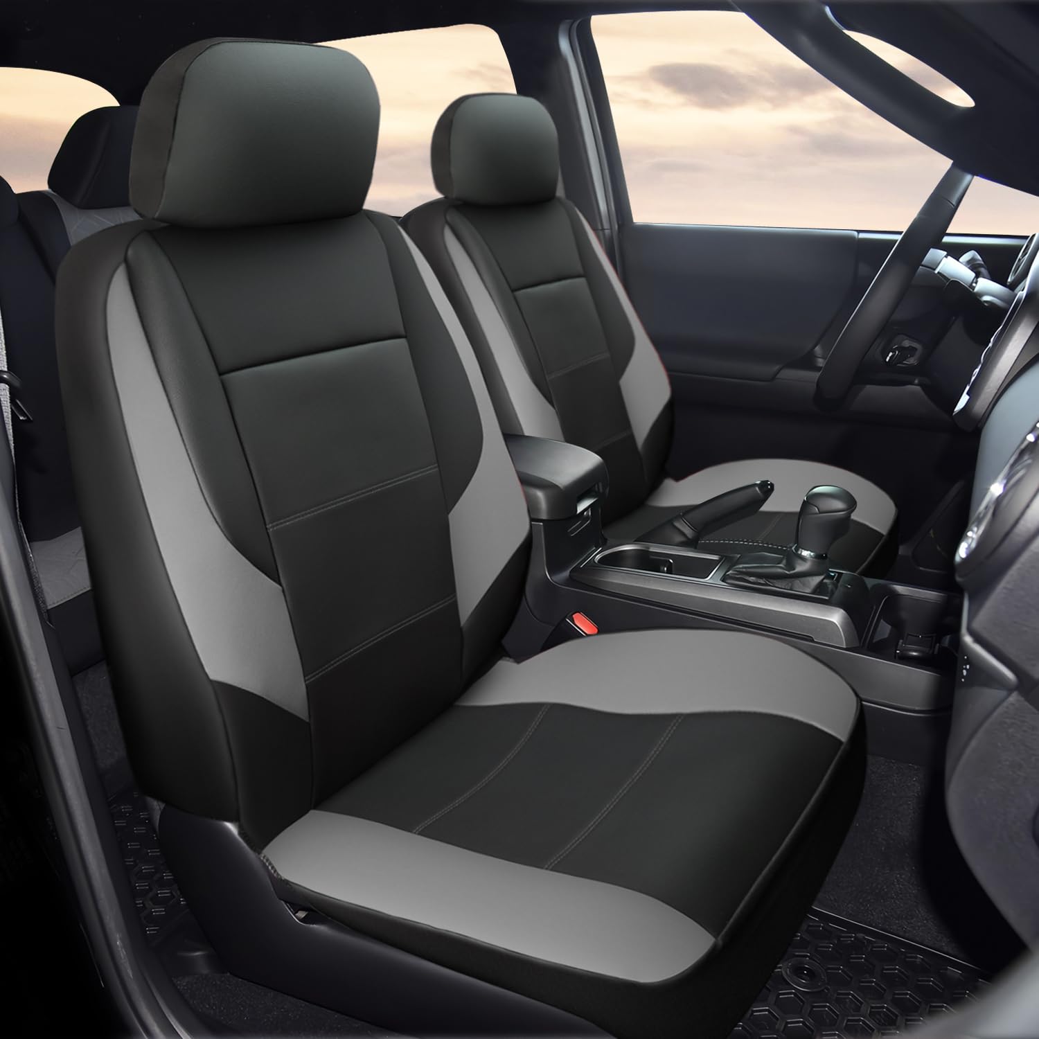 GIANT PANDA Full Set Car Seat Covers Custom Fit Toyota Tacoma 2016 2017 2018 2019 2020 2021 2022 2023 Double & Crew Cab and Exte