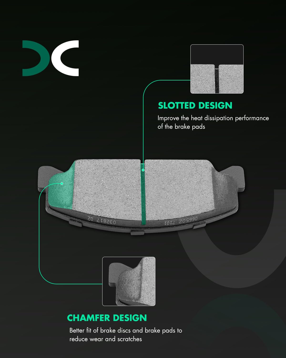 Scitoo D273-7178,Atd273C Front Brake Pads Fit For 1984-1985 For Honda Accord,1988-2000 For Honda Civic,1993-1997 For Honda Civic