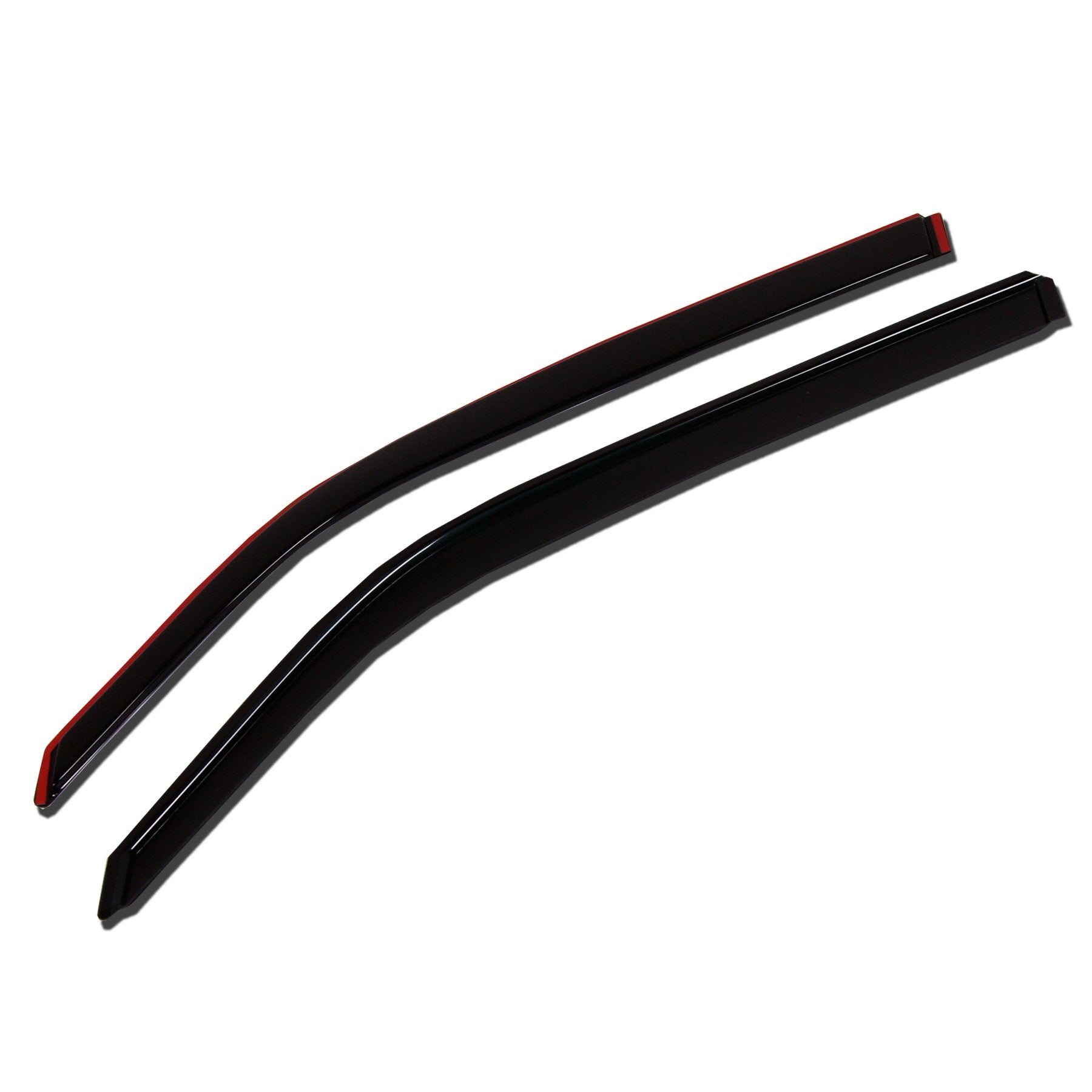 TuningPros WV-223i Clip on In-Channel Window Visor Deflector Rain Guard Dark Smoke 2-pc Set
