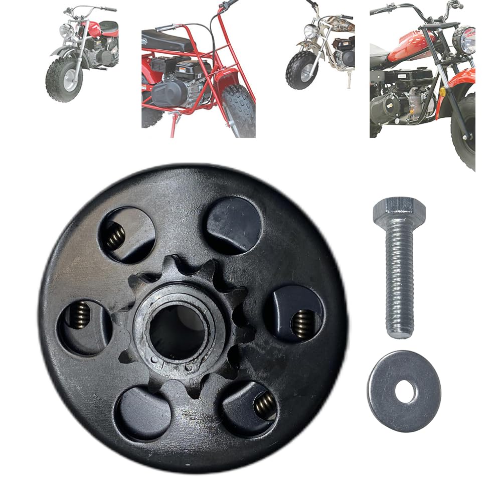 QYMOTO 16mm Bore 10T Go Kart Mini Bike Clutch 10 Tooth OEM Size Fit for Coleman KT196, Coleman CT200u CT200U-ex Axis 200 Centrif