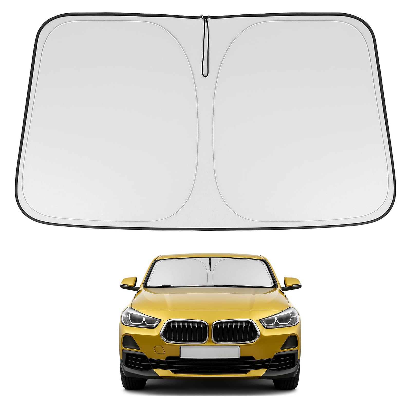Proadsy 2025 Upgrade Windshield Sun Shade Custom Fit 2020-2023 2024 2025 Mercedes-Benz Gls-Class Suv Foldable Front Sunshade Pro