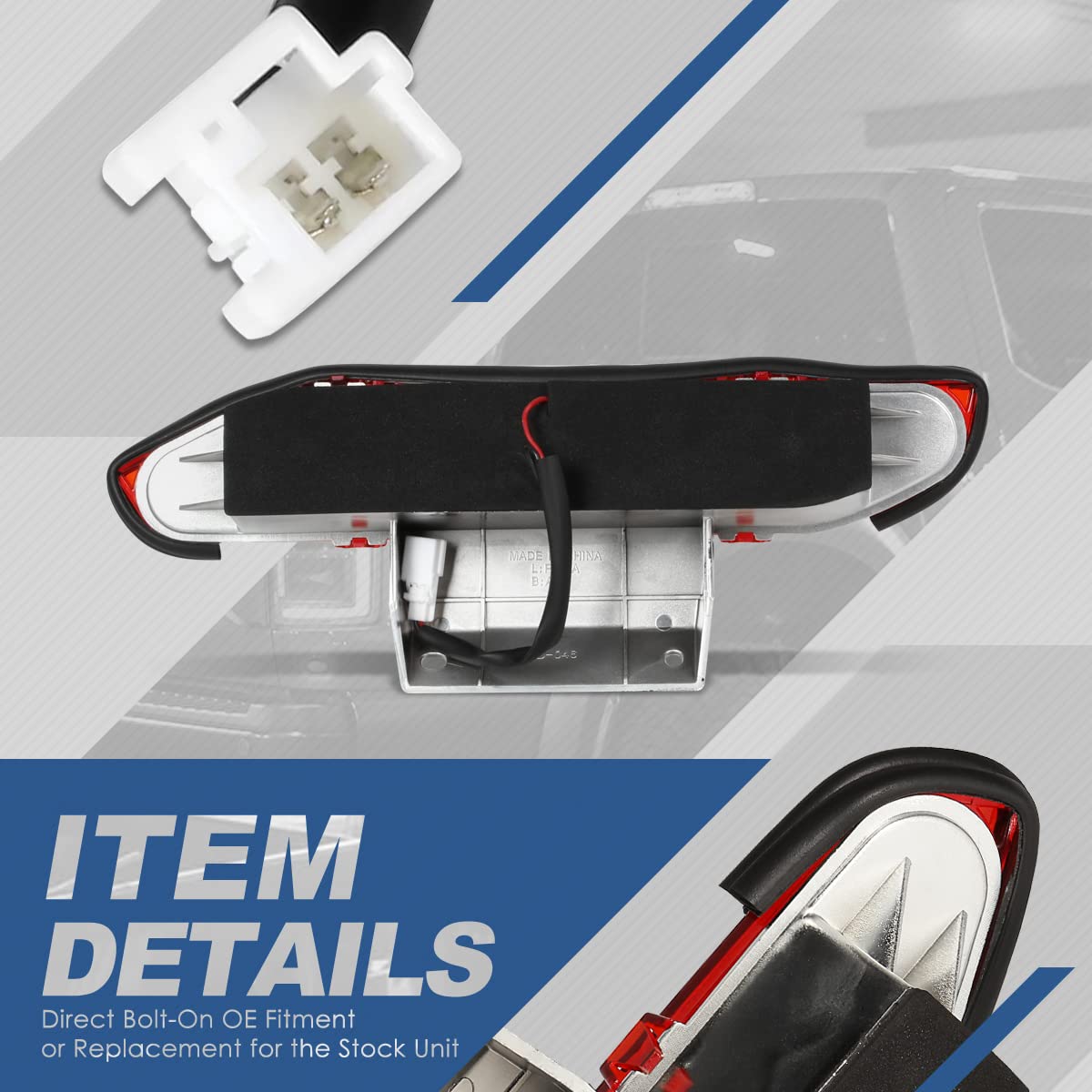 Auto Dynasty Dual Row Led Red Housing 3Rd Third Tail Brake Light Lamp Compatible With Xterra Wd22 00-04