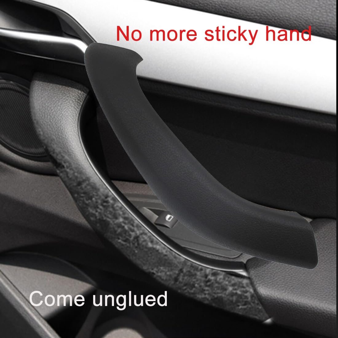 Fastche Door Handle Cover Replacement, Abs+Pc Material, Compatible With Bmw X1/X2 2015-2020/2017-2020 (Right, Matte Black)