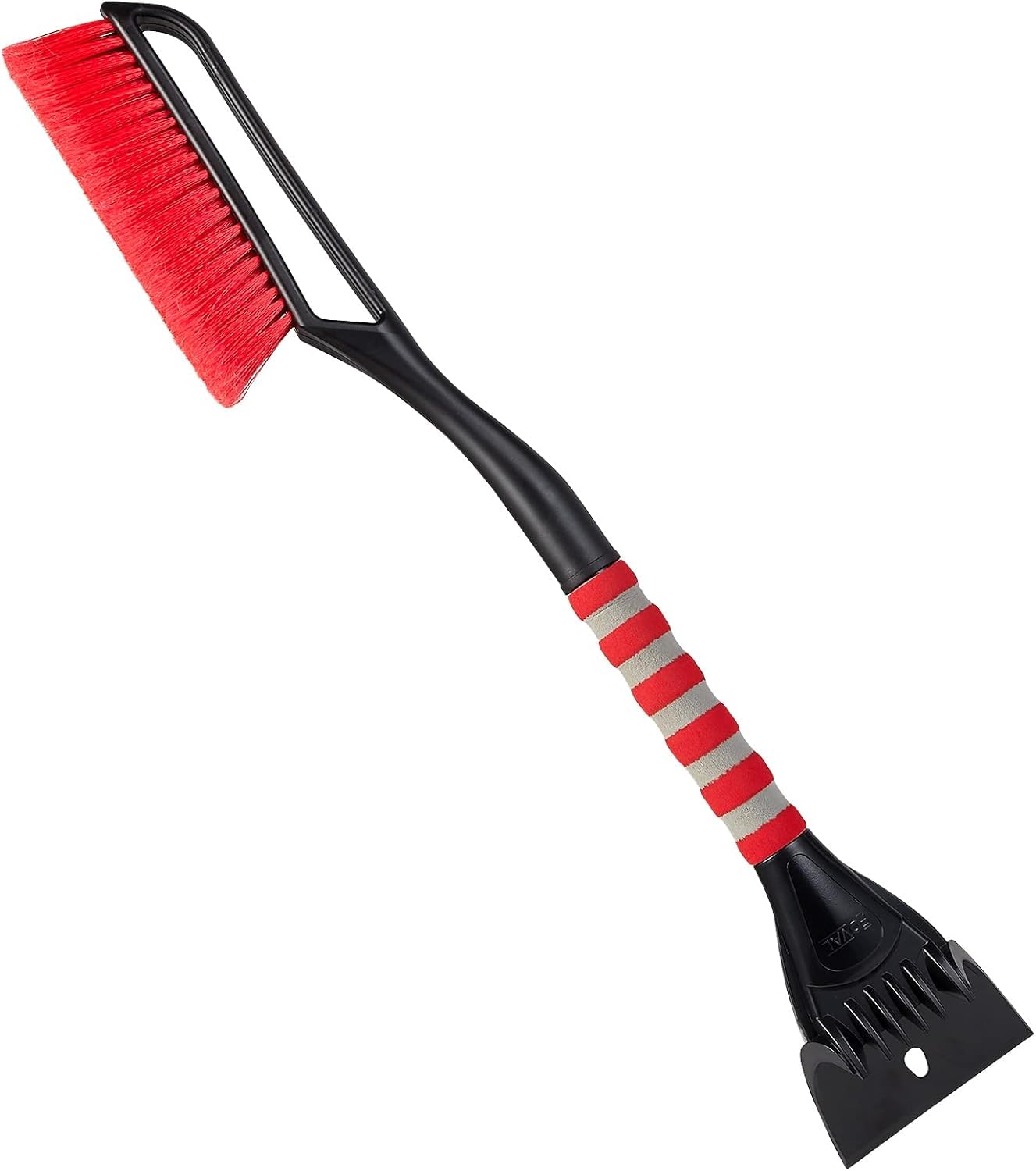 Foval 27 '' Snow Brush With Wider Ice Scraper (4.73 '' Width), Snow Removal Tool Car Brush With Ergonomic Comfortable Foam Grip