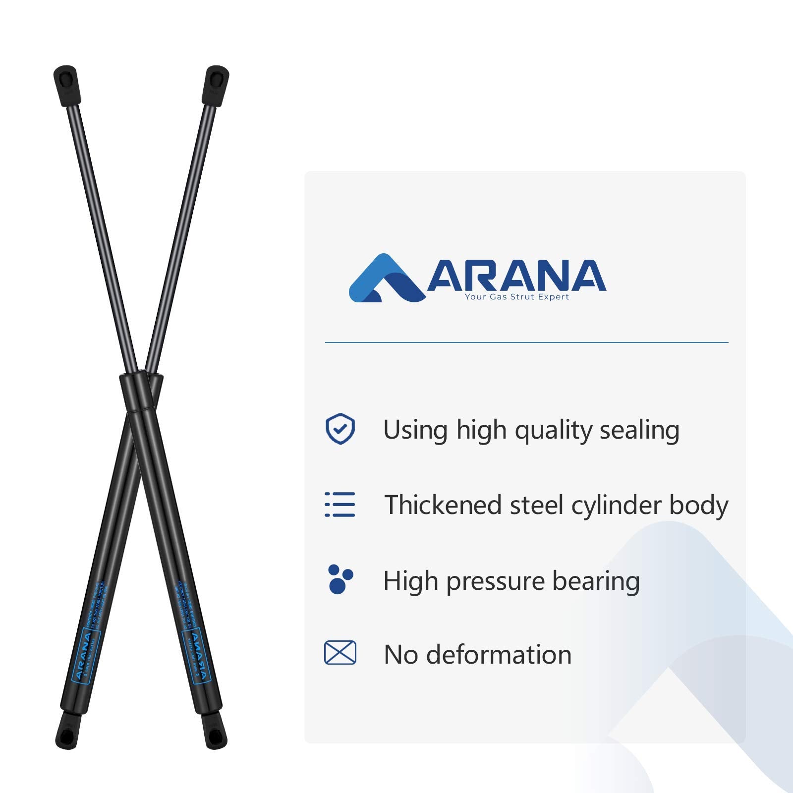 Arana 17 Inch 120 Lb Gas Prop Struts Shocks, 17'' 534 N Gas Springs For Heavy-Duty Are Leer Truck Pickup Heavy Bed Platform Tonn