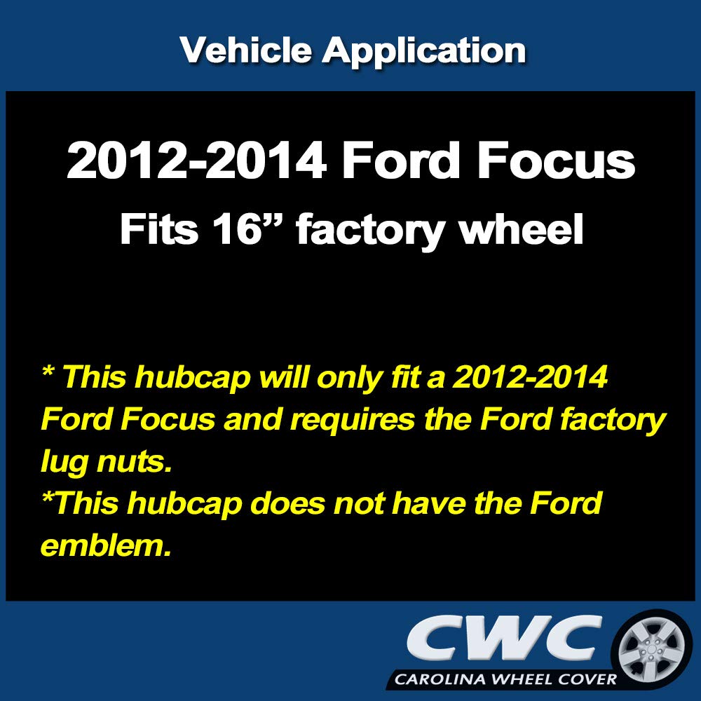 Premium Replica Hubcap Set - Replacement For Ford Focus 2012-2014 - Replacement 16-Inch Wheel Cover (4 Pieces)