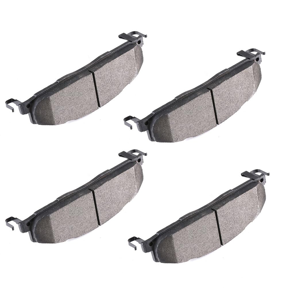 Cciyu D1400 Rear Semi-Metallic Disc Brake Pads Kit - 4Pcs For Dodge Ram 2500 09-10, 3500 09-10, 1500 12, 2500 11-18, 3500 11-18,