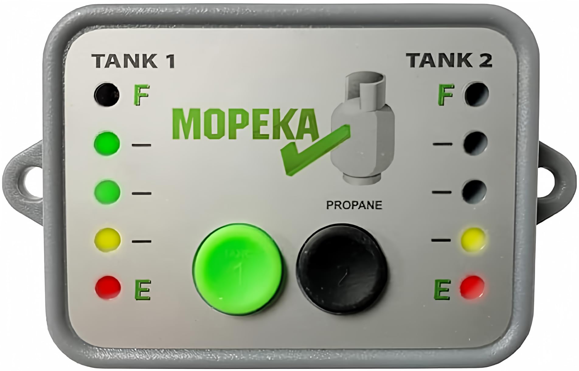 Mopeka Tank Check Led Gauge Display - New Silver Reprogrammable Model - Mounts In Dash/Control Cabinet To Provide Wireless Indic