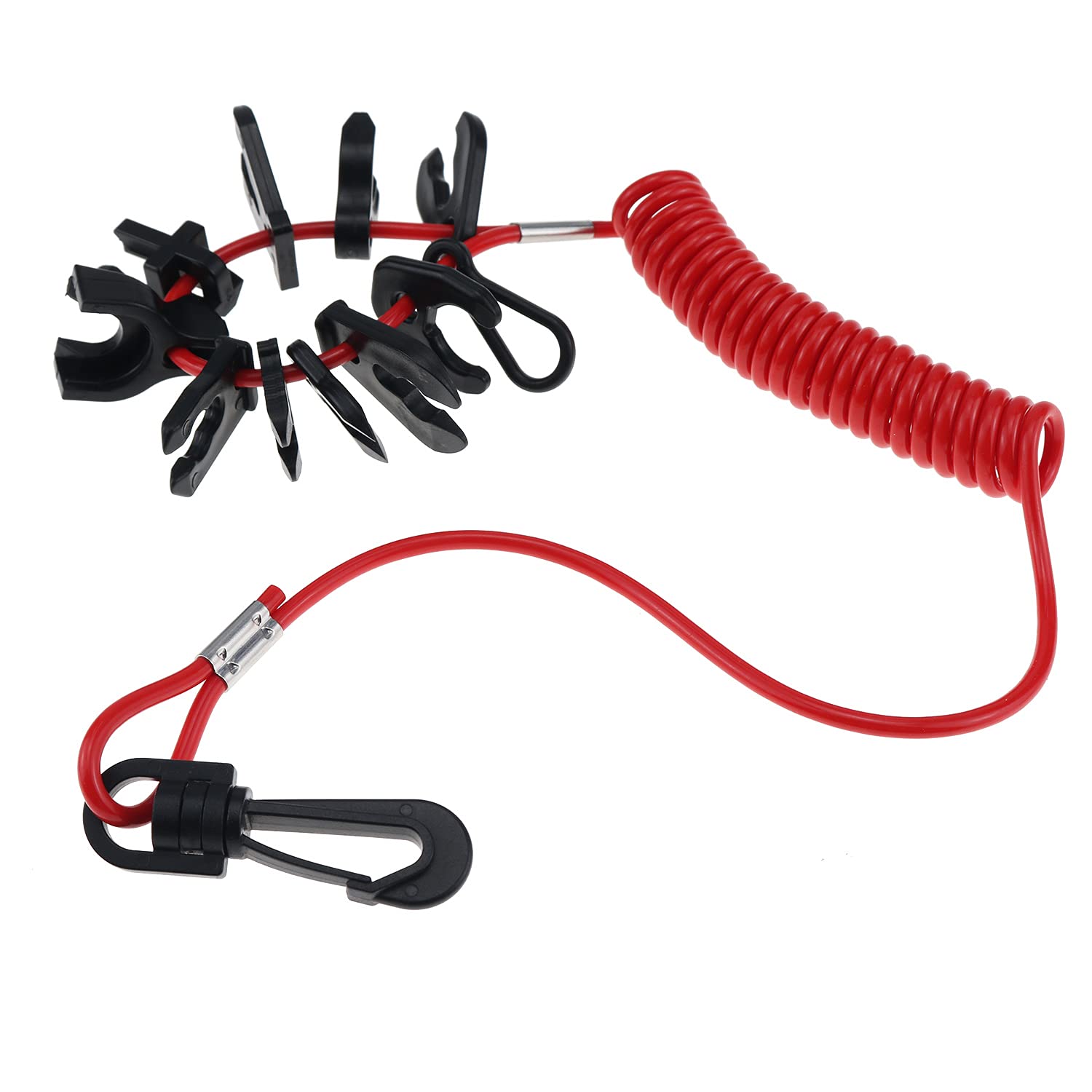 Holdia Universal Safety Kill Stop Switch With 11 Keys & Lanyard Compatible With Johnson Evinrude Yamaha Honda Omc Mercury Mariner Suzuki Tohatsu Boat Motor Outboards