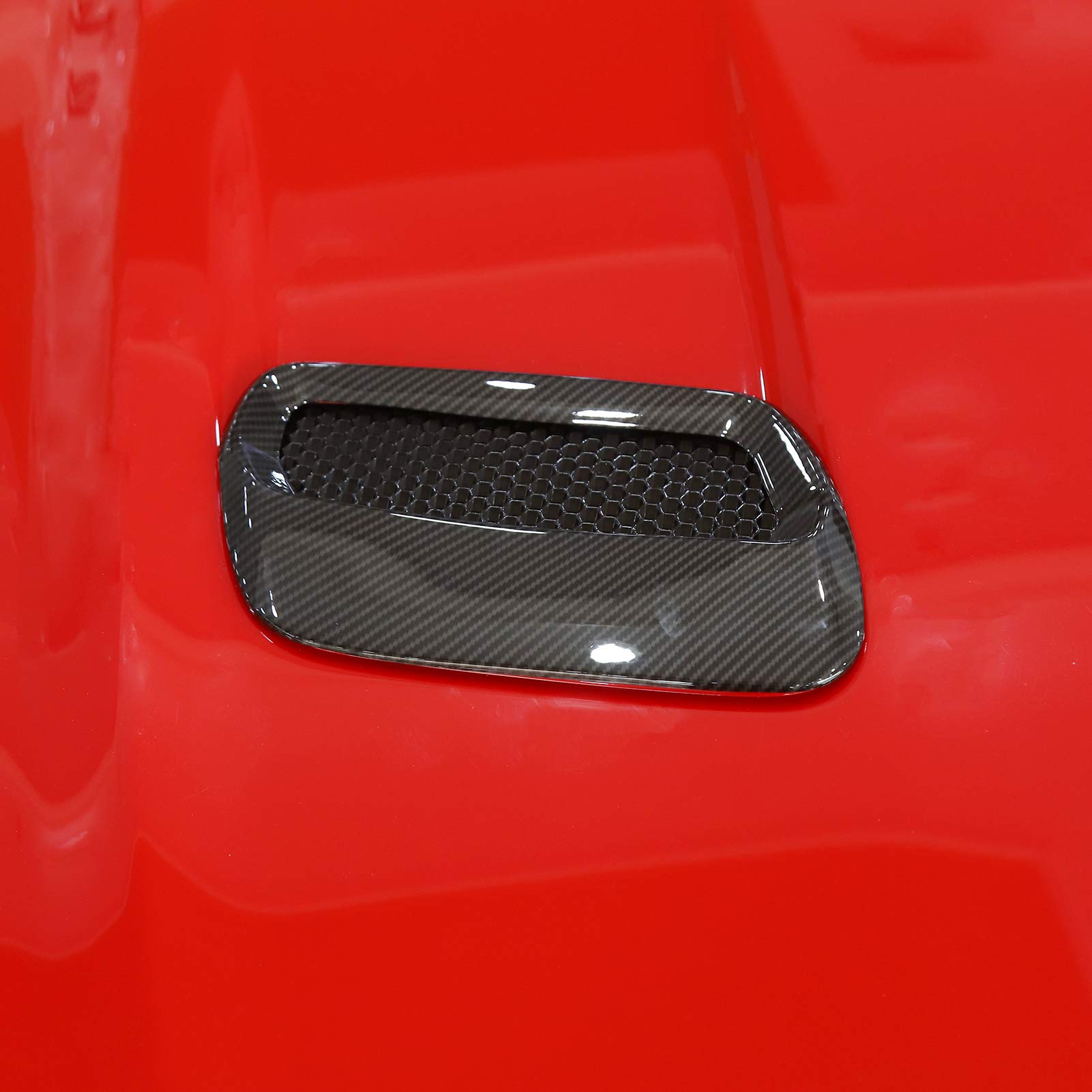 Rt-Tcz Abs Hood Engine Air Vent Outlet Trim Cover Interior Accessories For Ford Mustang 2018 2019 2020 2021 2022, 2 Pcs (Carbon