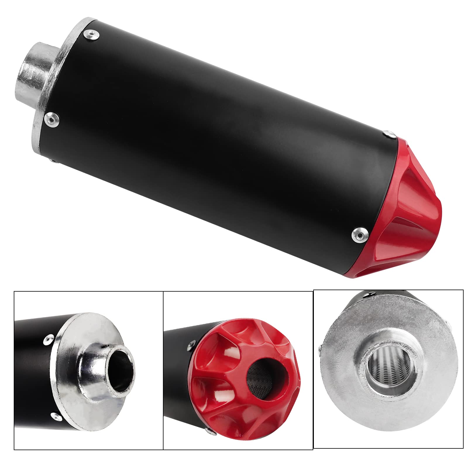 FLYPIG BLACK/RED HIGH PERFORMANCE AFTERMARKET Racing Muffler Exhaust Pipe System kit For Honda XR50 CRF50 XR CRF 50 Chinese 70 1