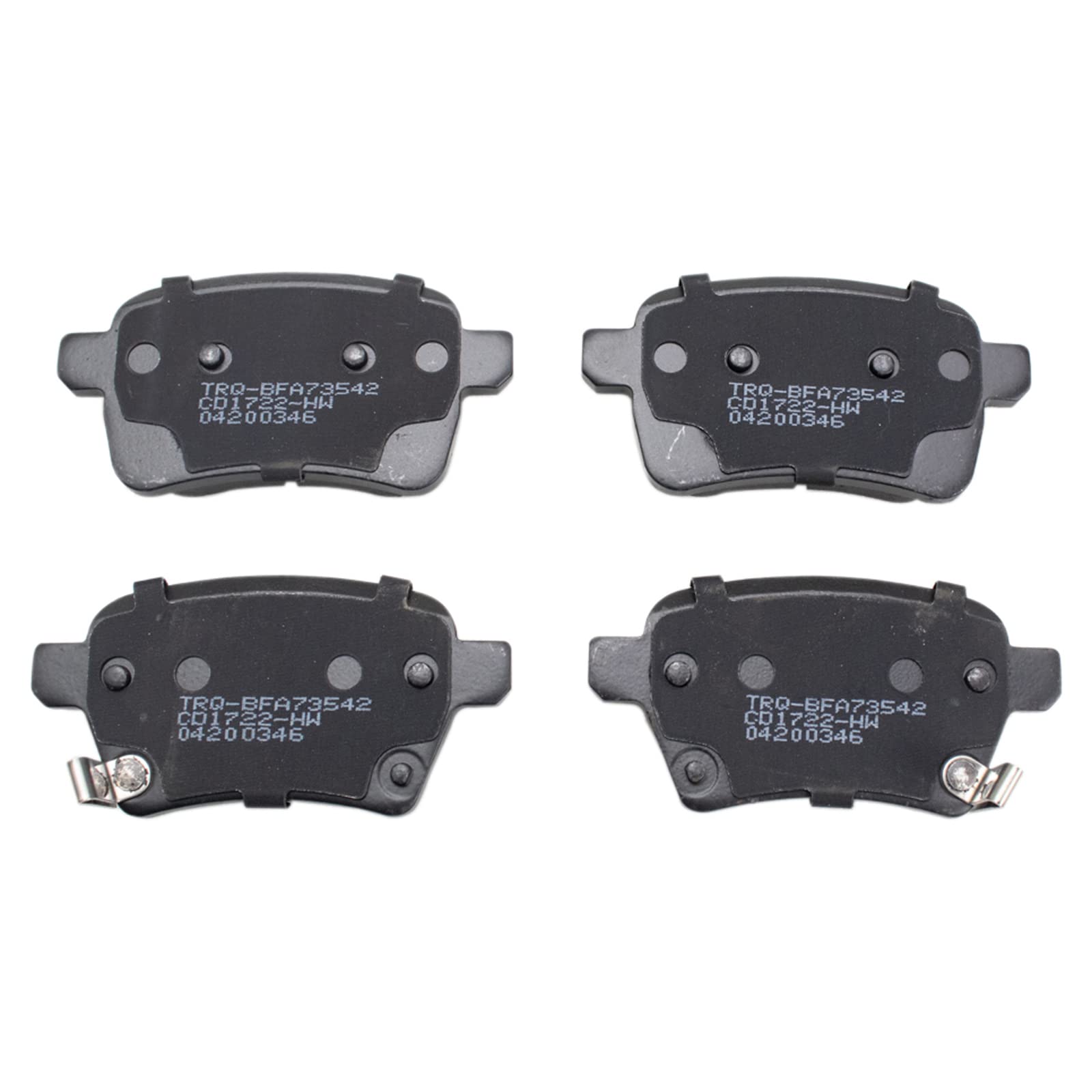 TRQ Rear Brake Pads Ceramic Compatible with 2014-2020 Fiat 500L