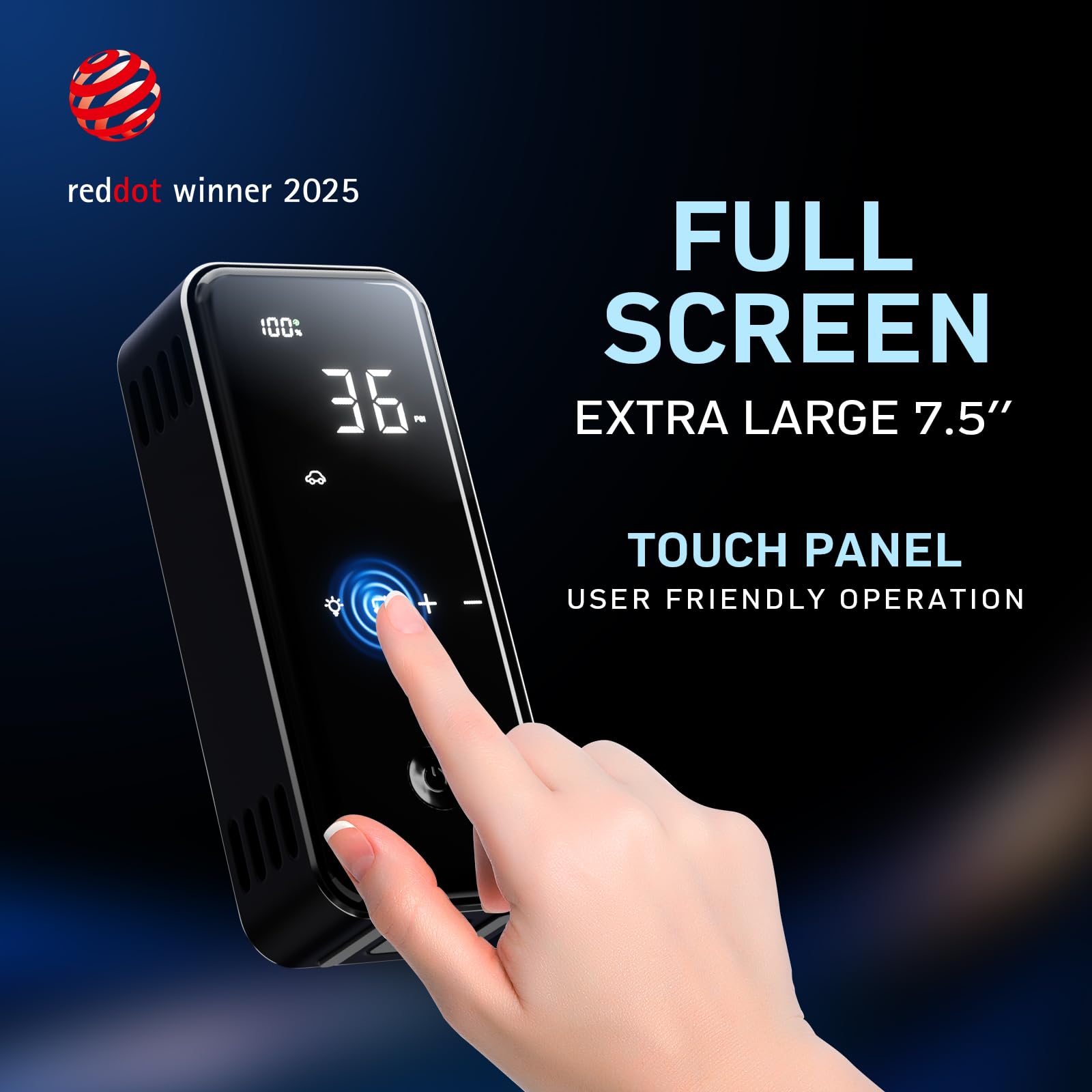 Motorx Tire Inflator Portable Air Compressor 2Nd Generation, Large Tire Inflator Speed Level 30 Seconds Fast Inflation Air Pump,