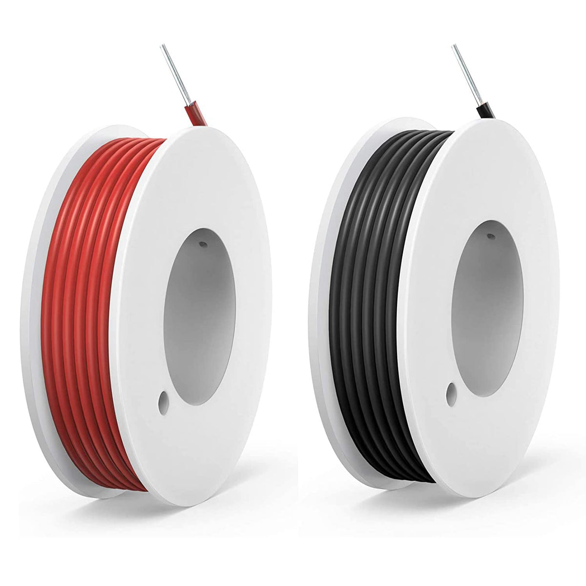 20 Awg 0.5Mm² Solid Wire Kit Electrical Wire Cable 2 Colors 23Ft Each Spool Hook Up Tinned Copper Wire Breadboard Wire For Diy