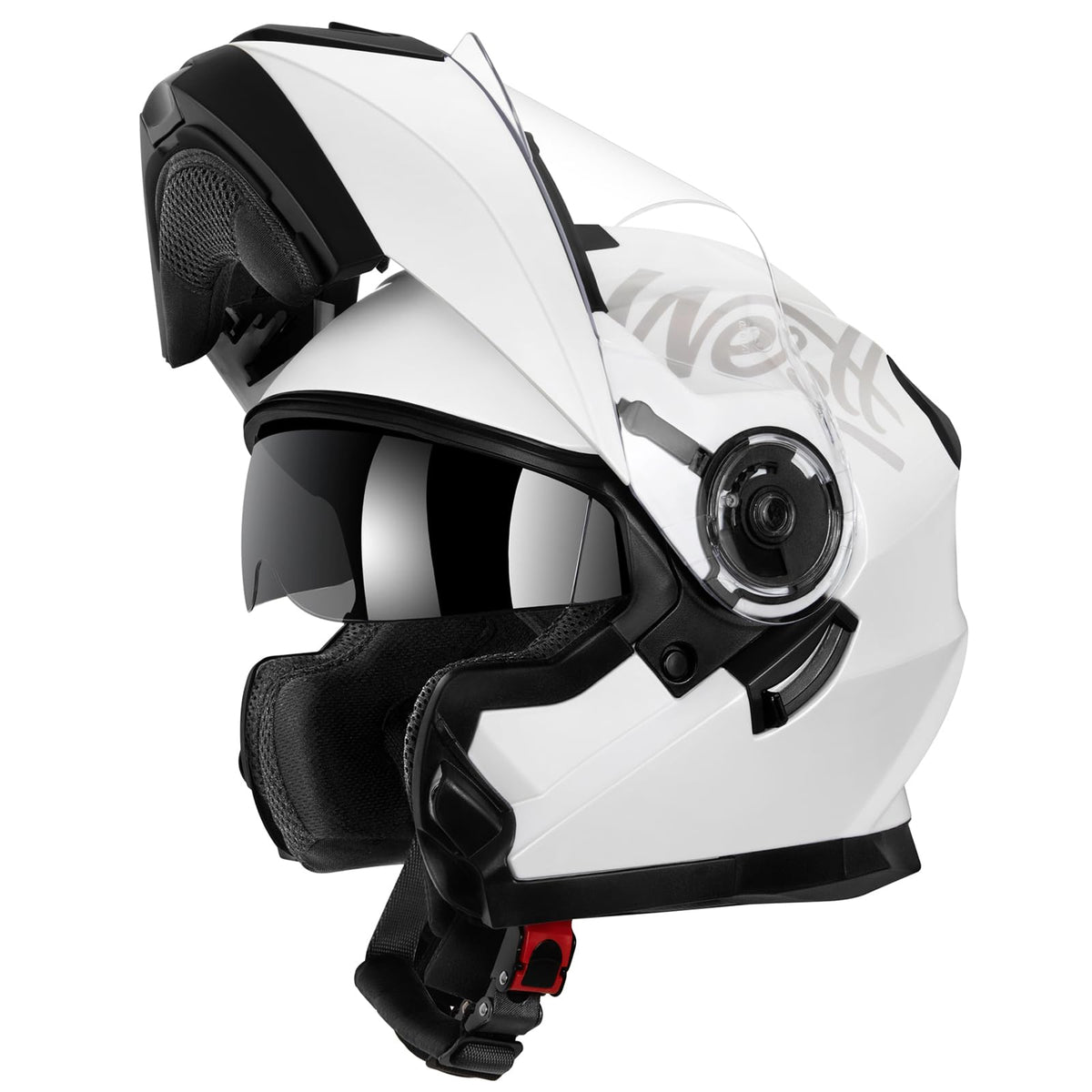 Westt Open Face Motorcycle Helmet - Motocross Helmet Liftable Chin & Dual Visor - Atv Helmets For Adults Motorcycle Dot Approved