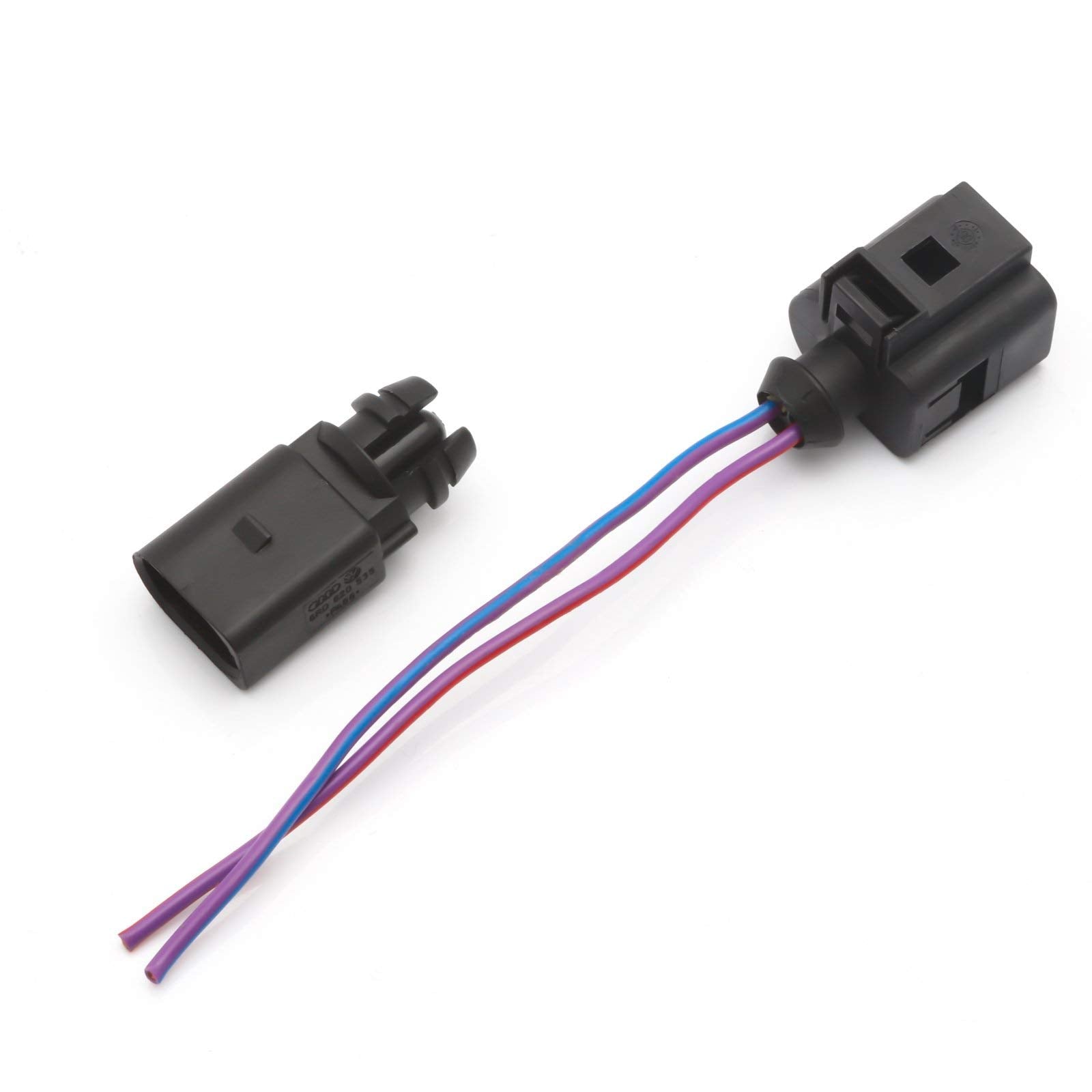 Xotic Tech Ambient Air Temperature Sensor with 2-pin Connector Plug Wiring Harness Pigtail Compatible with Audi Beetle & CC & EO
