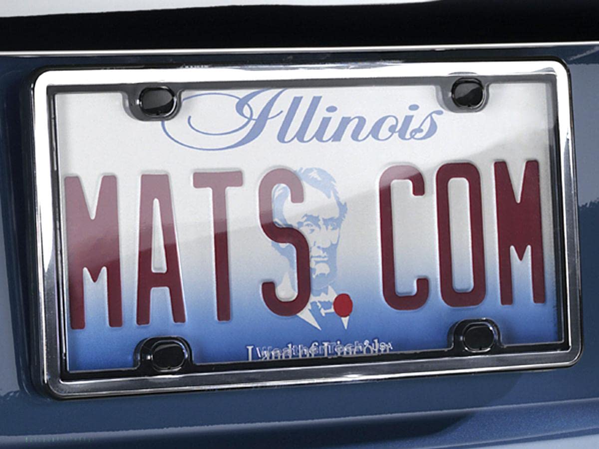 WeatherTech ClearCover License Plate Cover and Frame, Chrome/Black