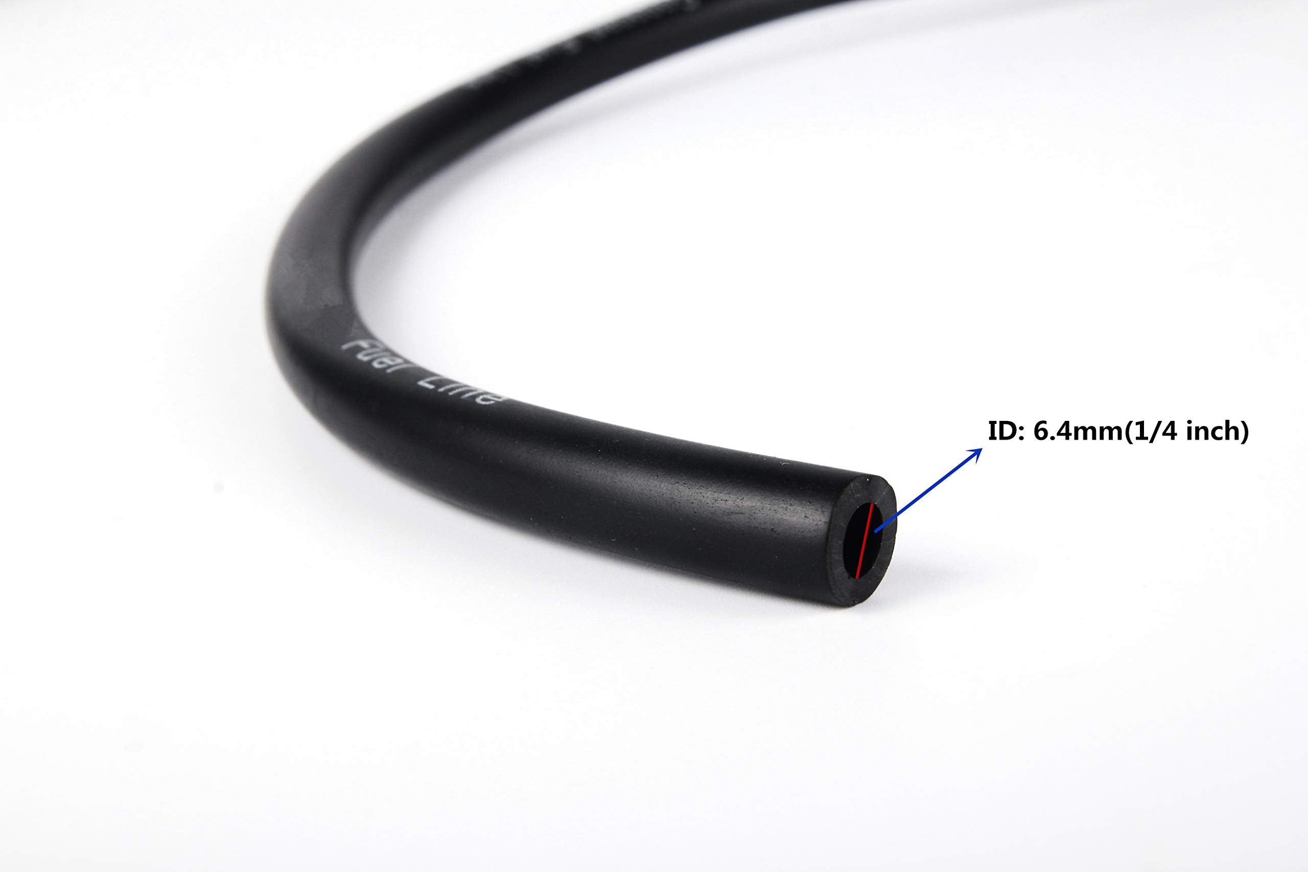 Be-One 1/4 Inch Id Fuel Line+20Pcs 2/5' Id Hose Clamps For Kawasaki Kohler Briggs & Stratton Small Engines 9.8 Feet Length