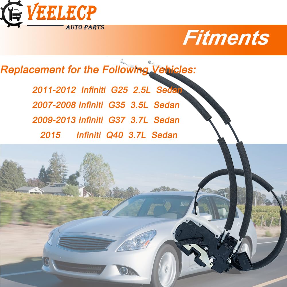 Veelecp Door Lock Latch Actuator Front Passenger Side Compatible For 2007-2015 G25 G35 G37 Q40 Sedan Front Right Rh Side 80500-J