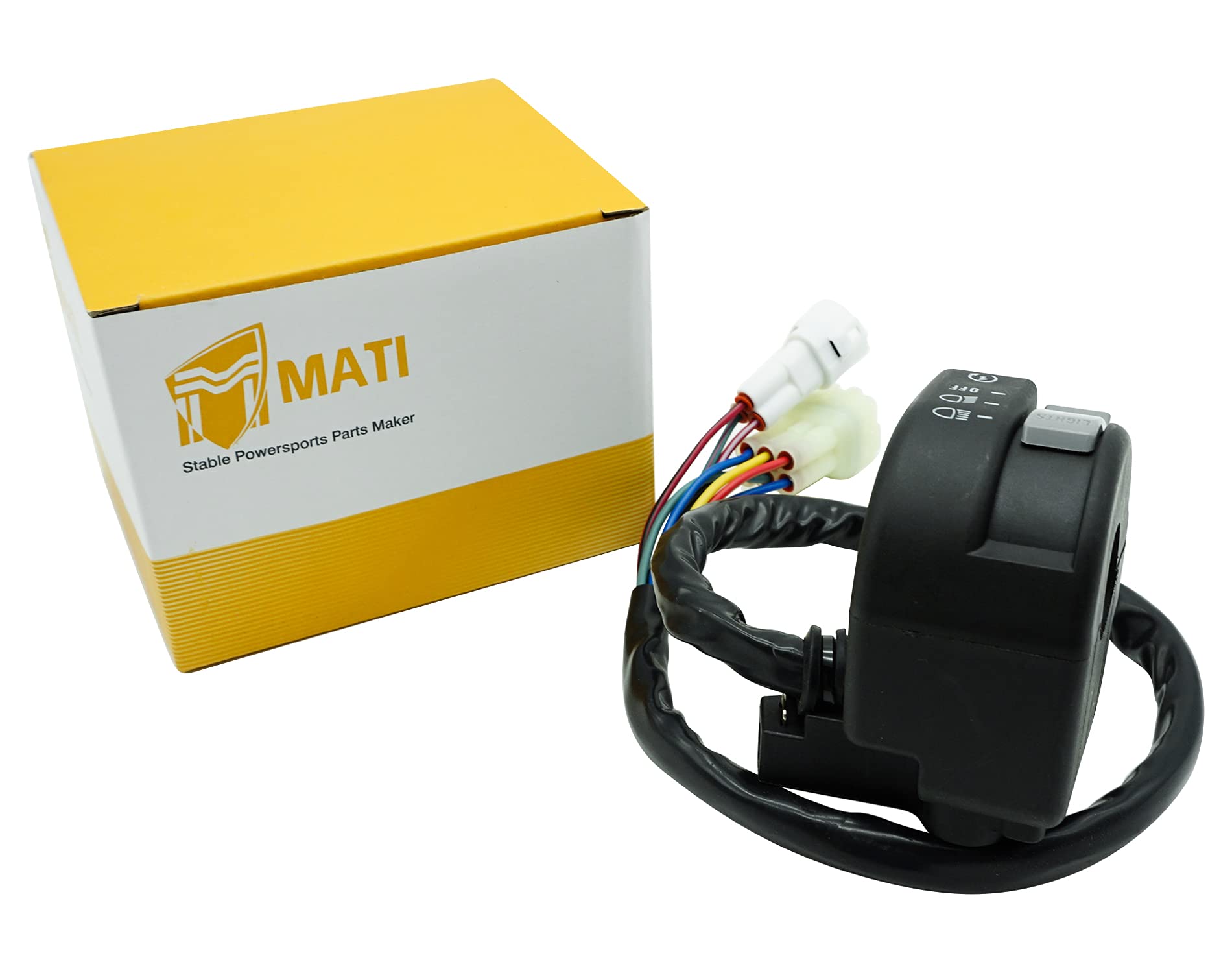 M Mati Left Handlebar Start Stop Headlight Override Switch For Yamaha Big Bear 400 Yfm400 Grizzly 350 Yfm350 400 Yfm400 450 Yfm4