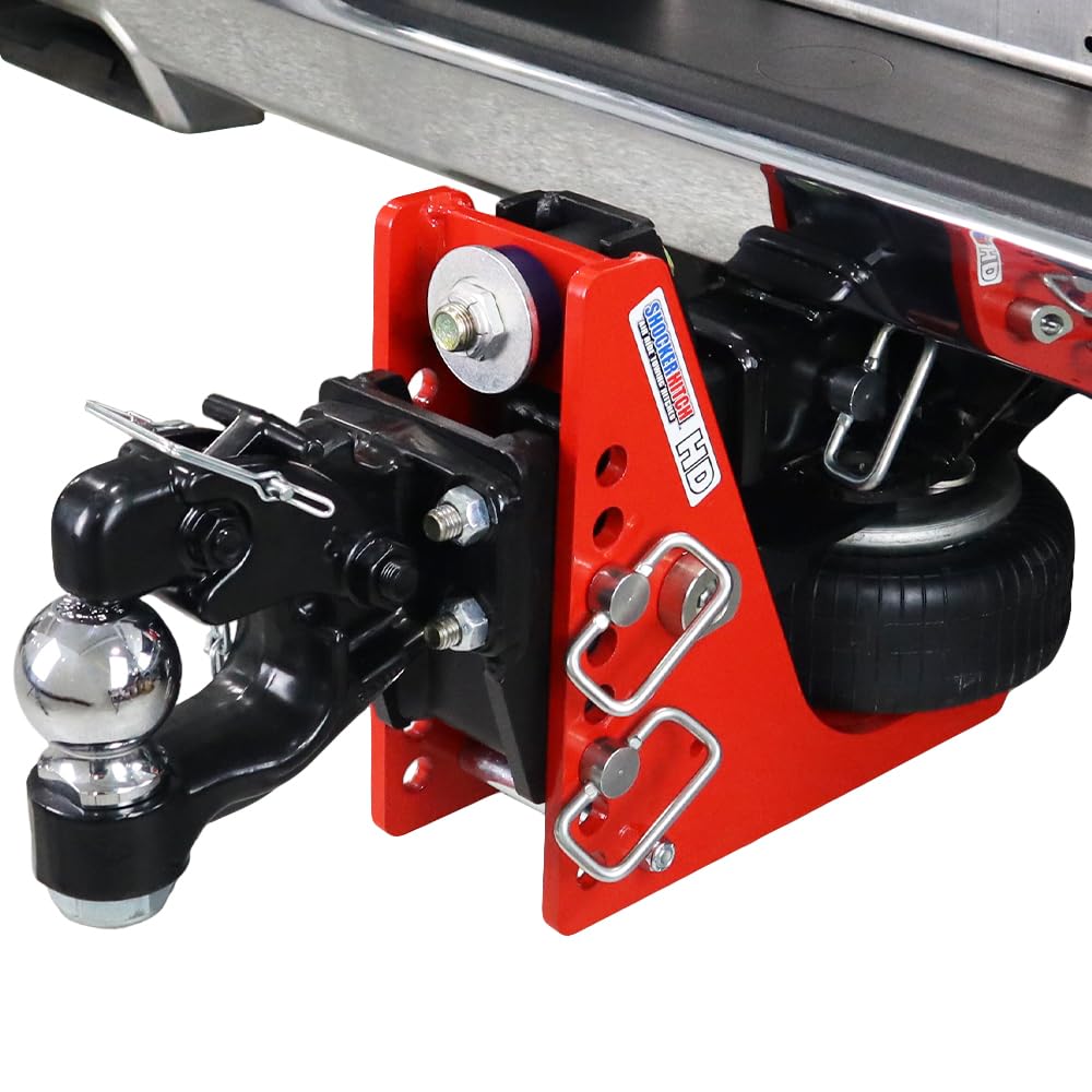 Shocker Air Pintle & Ball Combo Hitch, Fits 2' Hitch, Has 2-5/16' Ball 16,000 Lbs