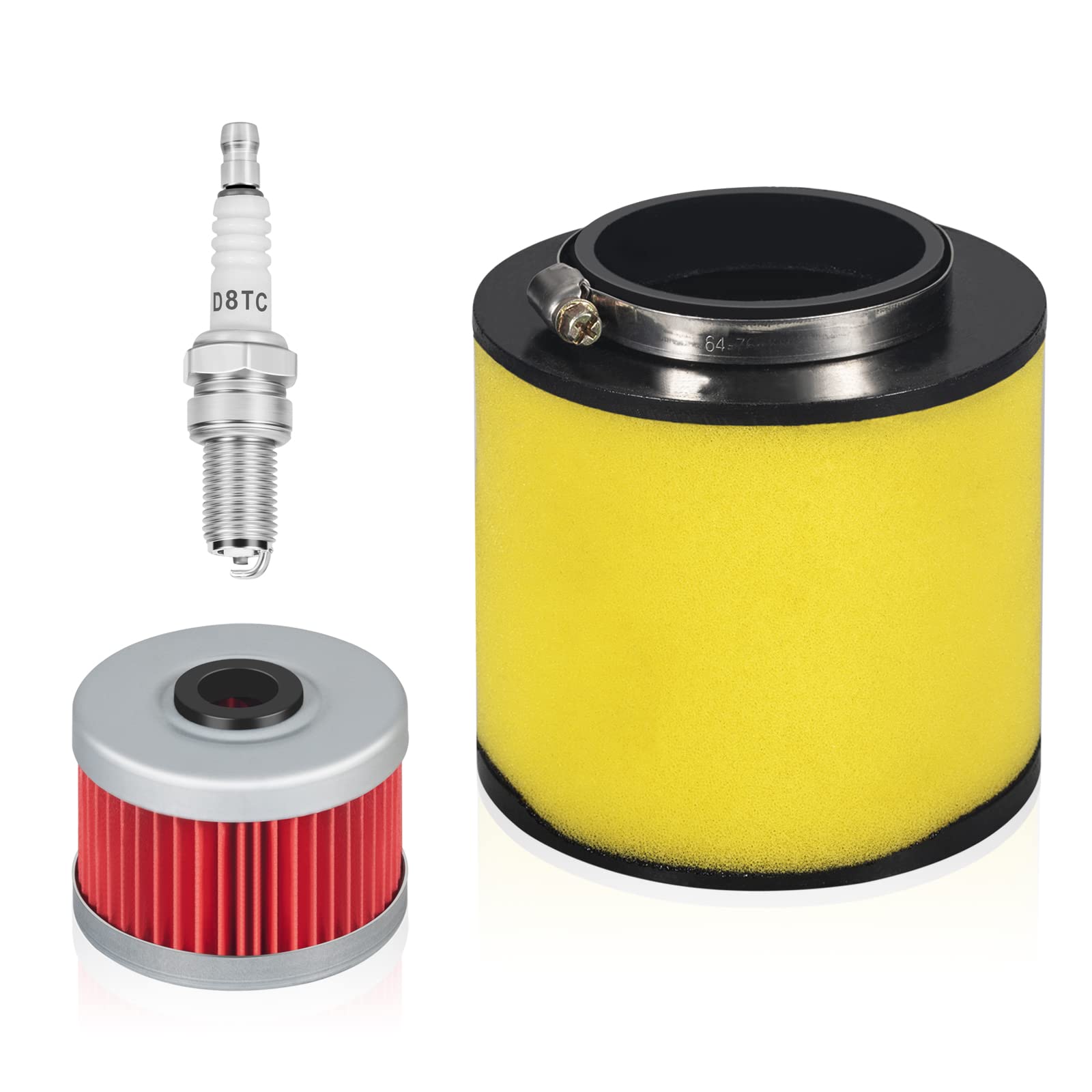 Paddsun Air Filter,Oil Filter,Spark Plug Element Cleaner Replacement 17254-Hc5-900 For Fourtrax Trx300 Trx300Fw Trx400Fw Trx450S Trx450Es Trx450Fe Trx450Fm 2X4 & 4X4 300
