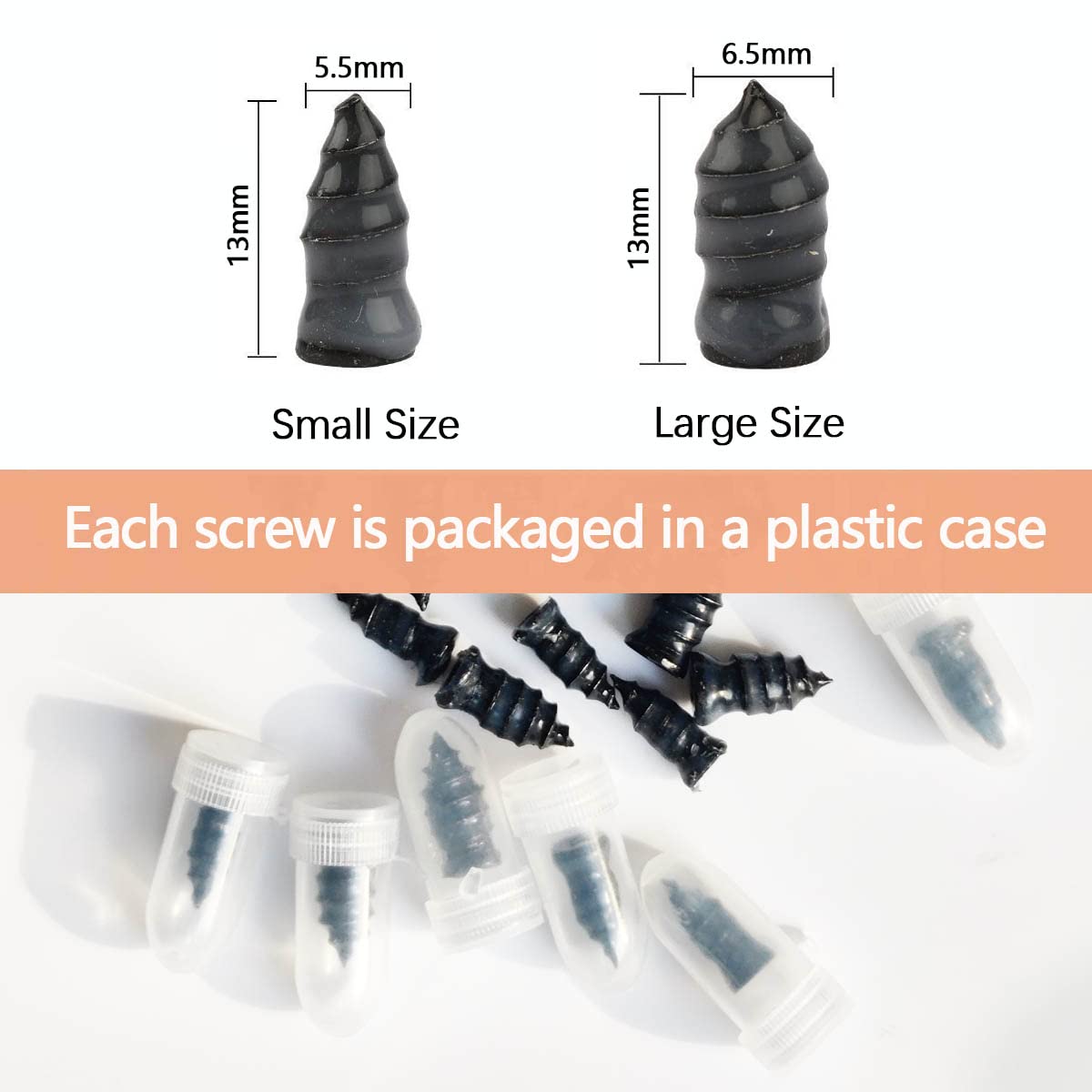 30 Pcs Tire Repair Rubber Nail, Tire Repair Nail Tire Repair Rubber Screws Fast Tool Self-Service Tire Repair Nail Vacuum Tire R