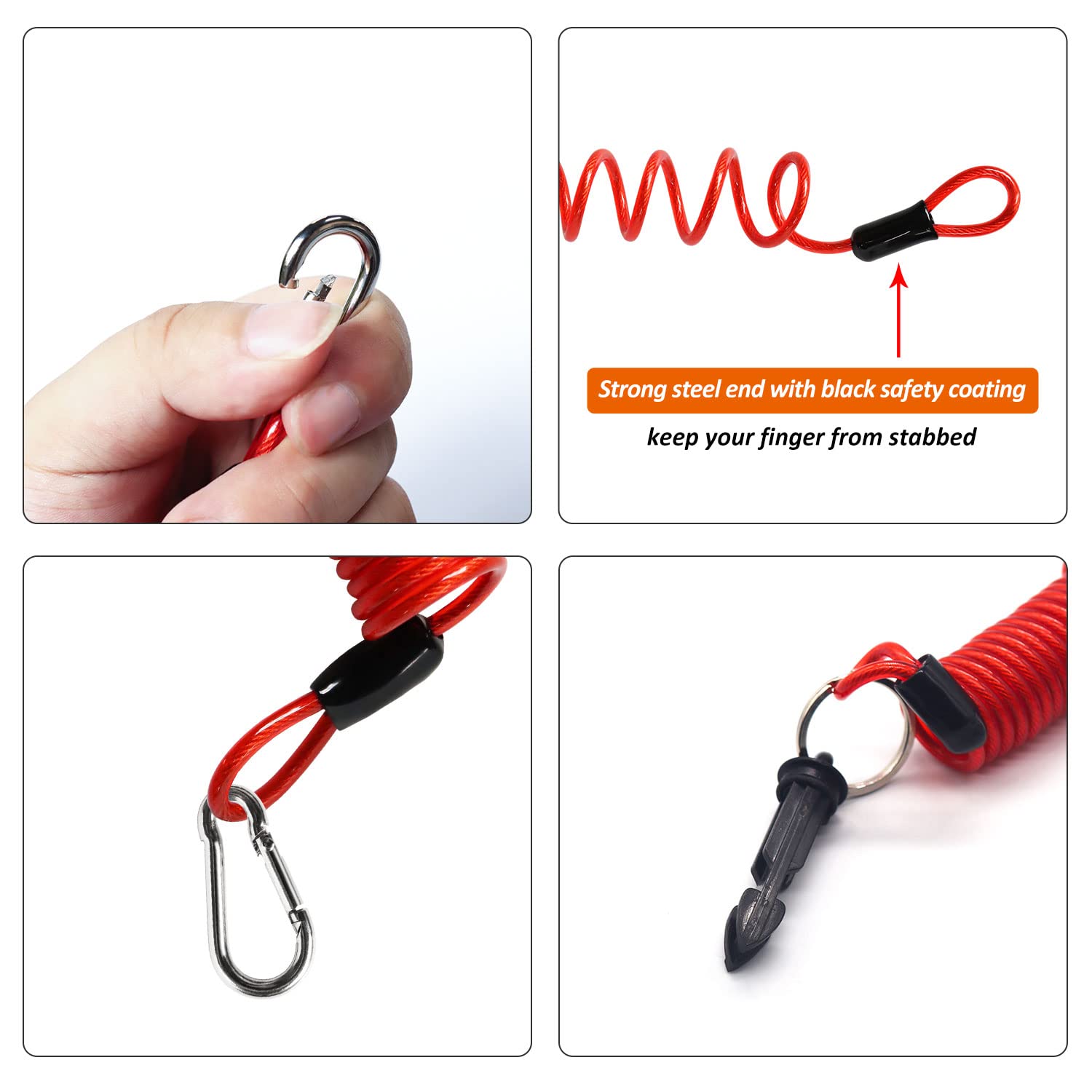 Bestune Trailer Breakaway Cable Replacement - 4 Ft Brake Away Cable With Pin For Breakaway Trailer Systems