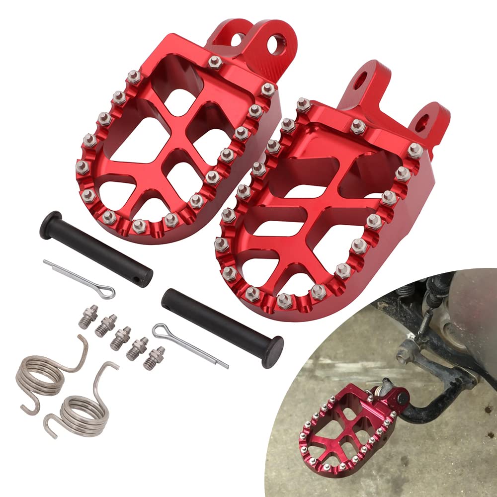 Jfg Racing Dirt Bike Foot Pegs,Billet Footpegs Pedal Rest For Xr650L 92-21/Xr600R 89-00/Klx250 06-20/Klx250S 09-14/Klr650 87-07/