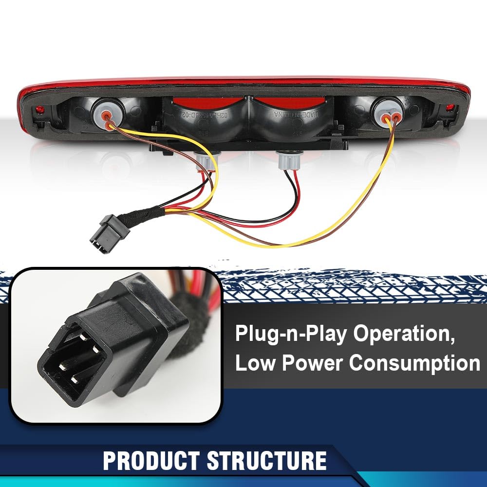 Pit66 High Mount 3Rd Brake Light Compatible With 1999-2006 Chevy Silverado Gmc Sierra 1500 2500 3500 & Hd/Fit 2007 Silverado Sie