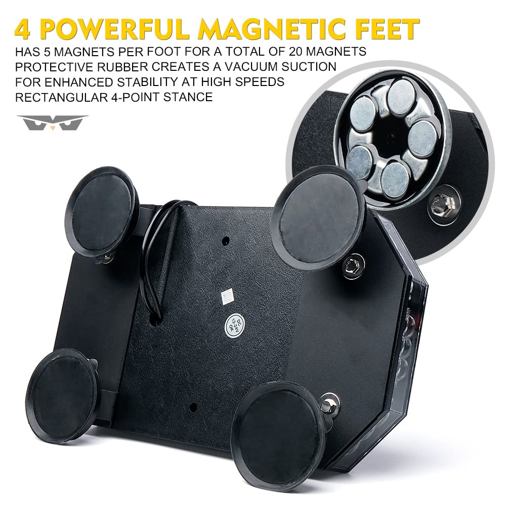 Lumenix 42 Led Rooftop Strobe Beacon Light Bar, High Bright Hazard Warning Flashing Plow Light With Synchronous Controller For Construction Vehicles, Tow Trucks, Postal Cars, Snowplow (Amber)